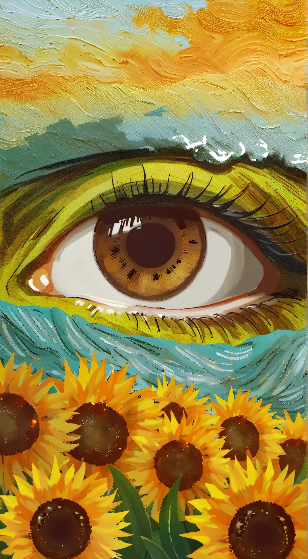 ai character: Eye color balled🤎 background