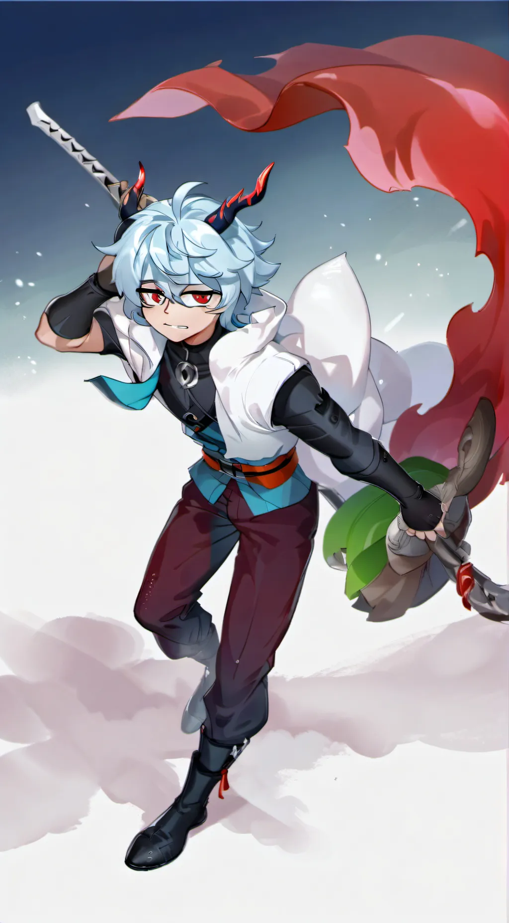 ai character: Felix(oc) in KNY?! background