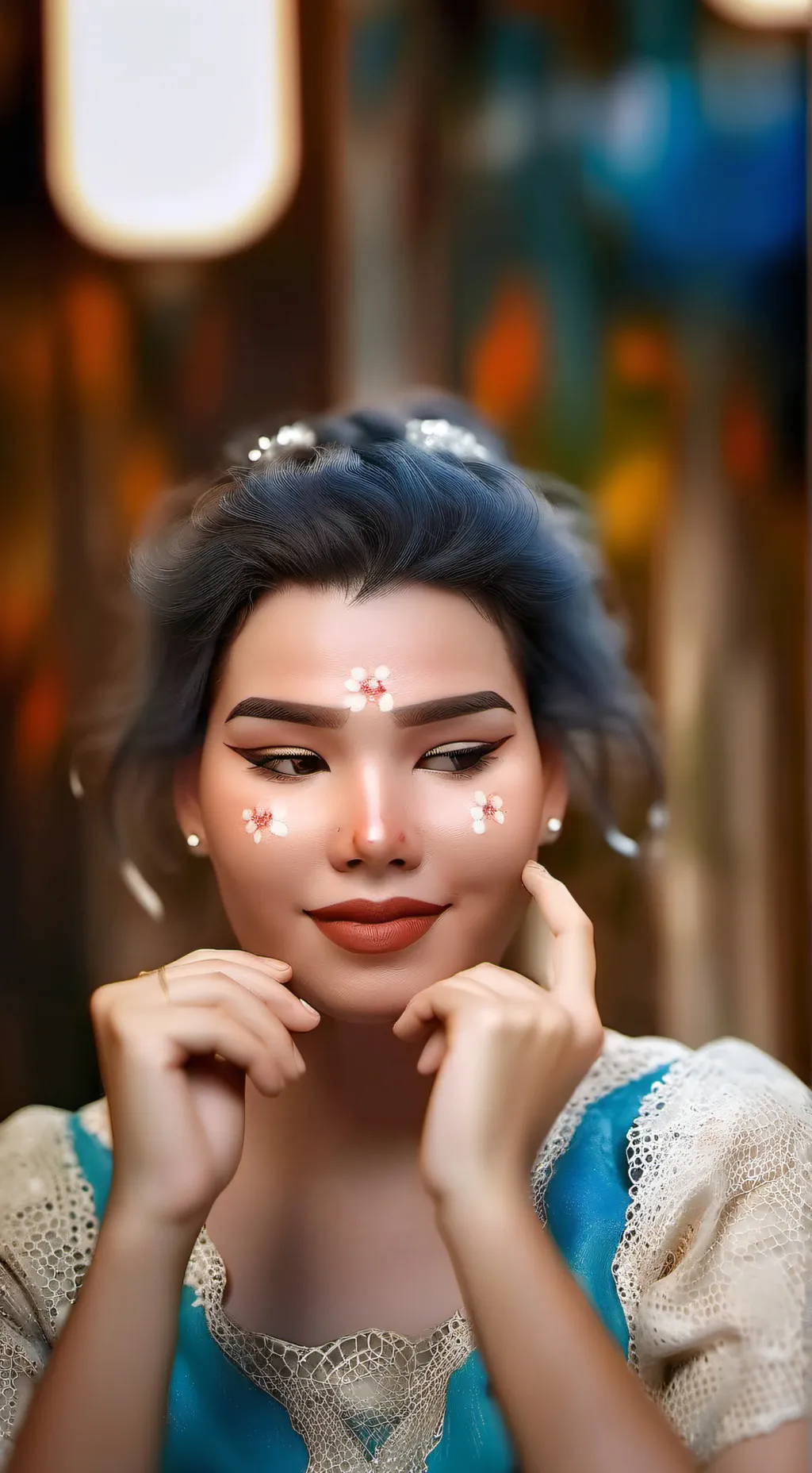 ai character: Piggy vs sien head background