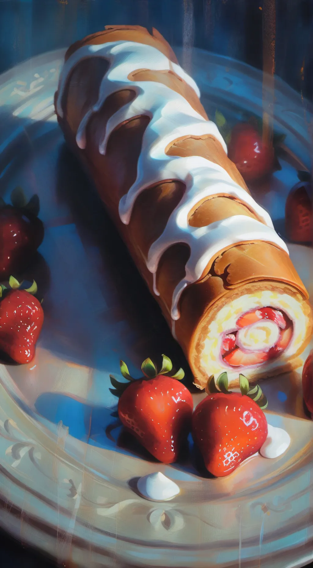 ai character: {fruitcake} background