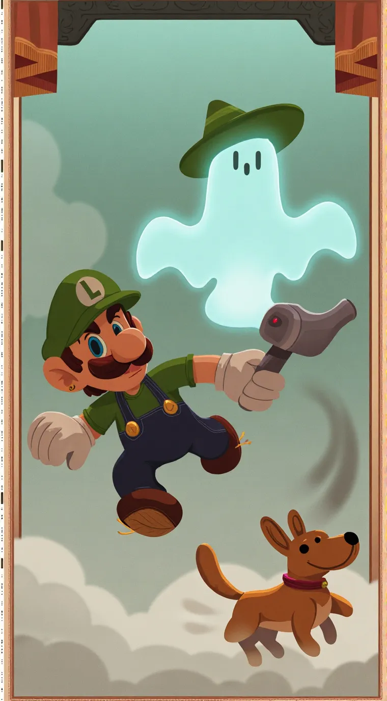 ai character: Luigi  background