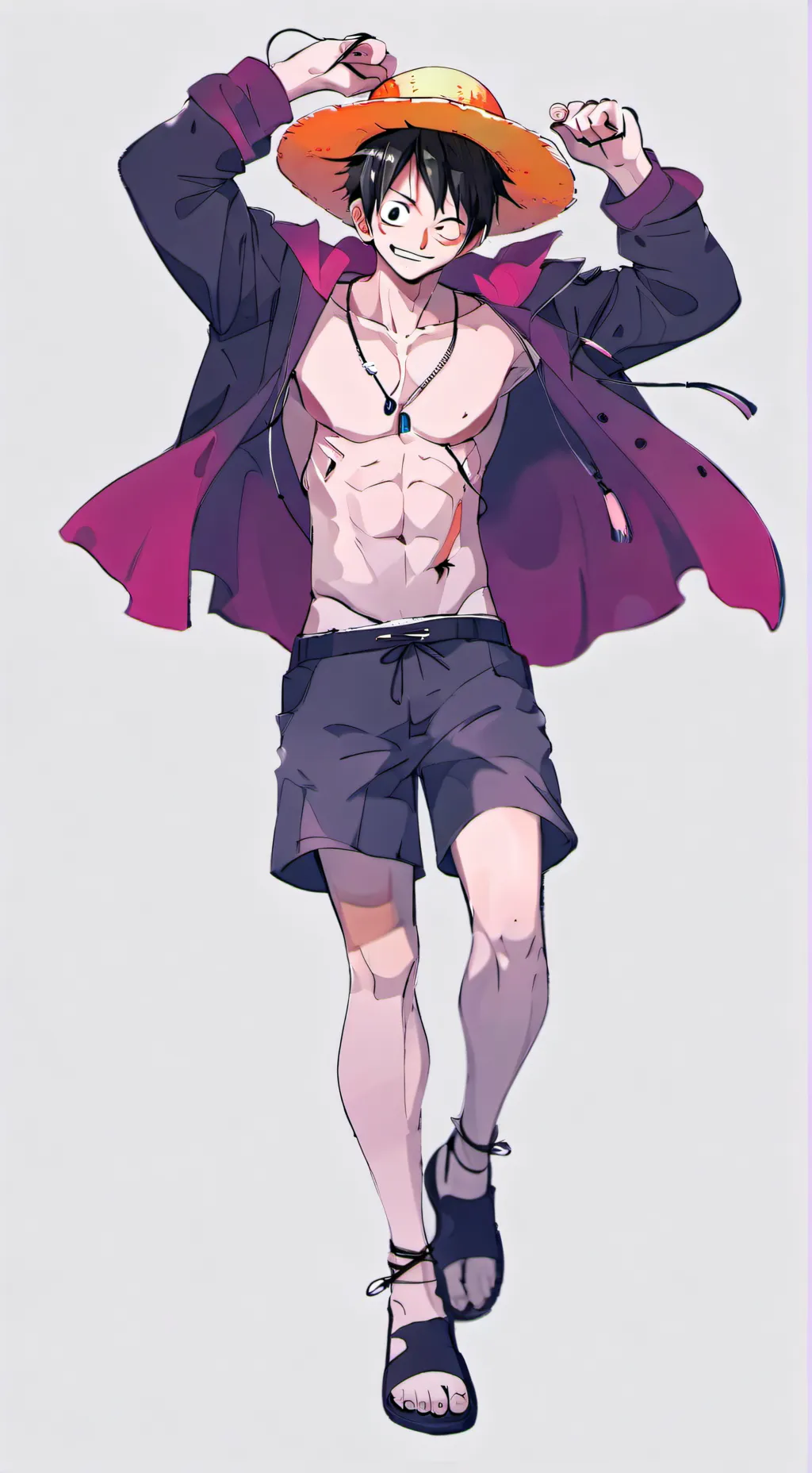 ai character: Luffy background