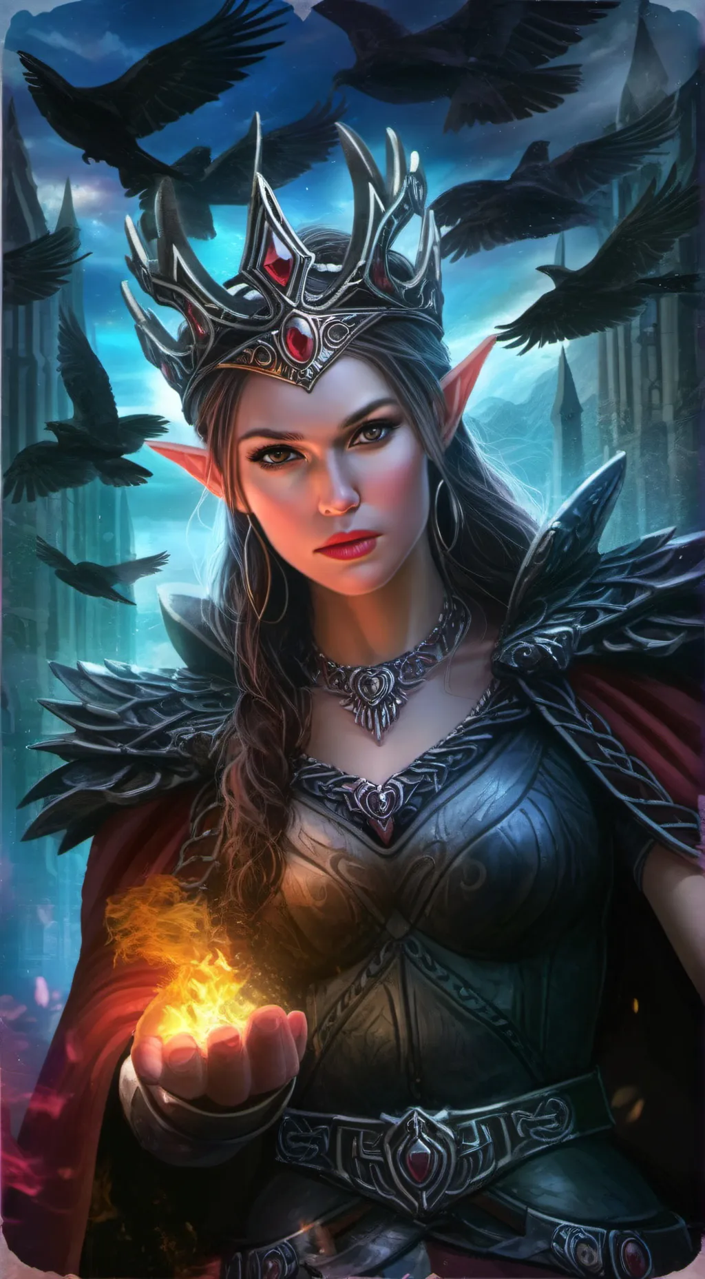 ai character: Queen Ariawyn  background