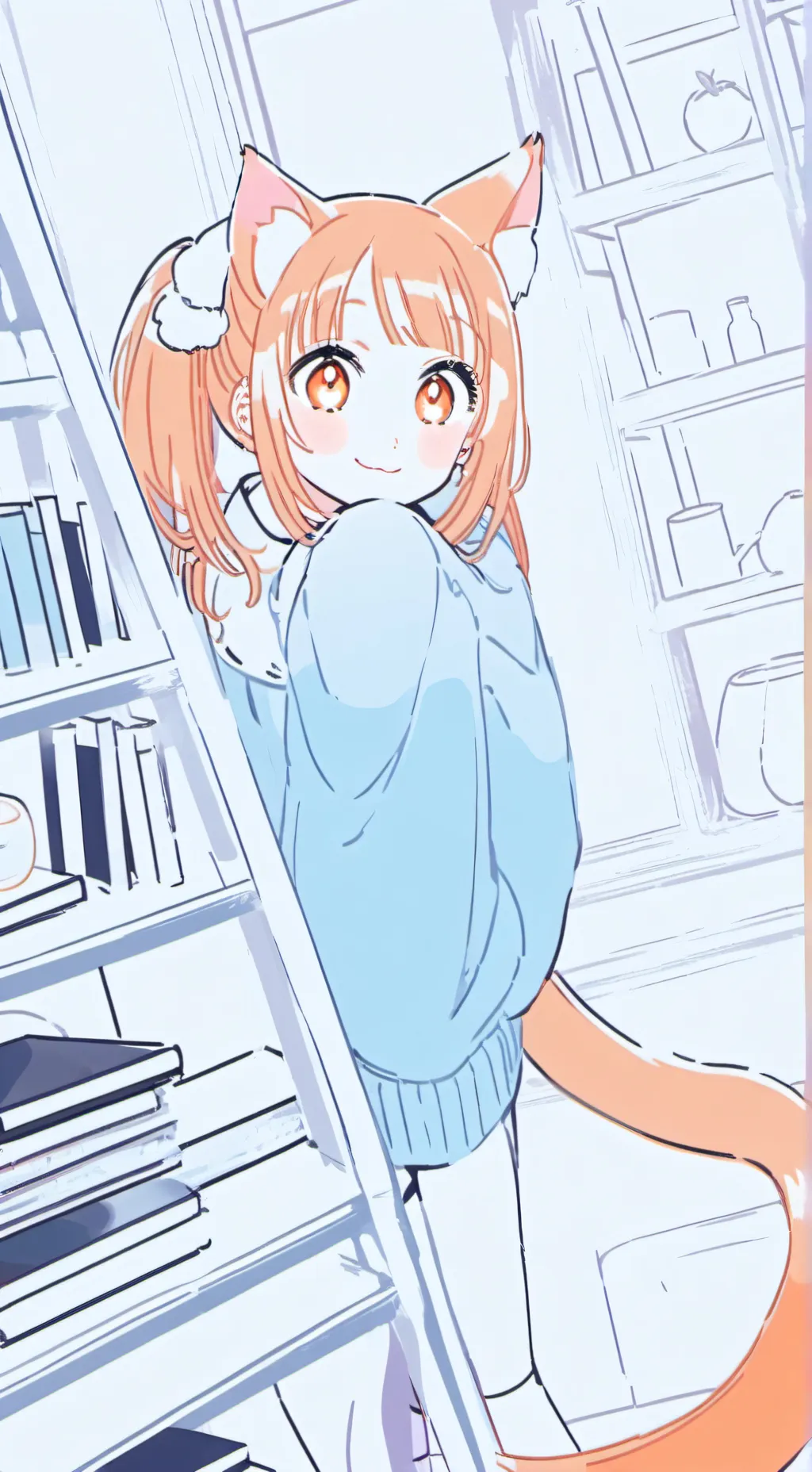 ai character: Rusty the Cat Spirit background