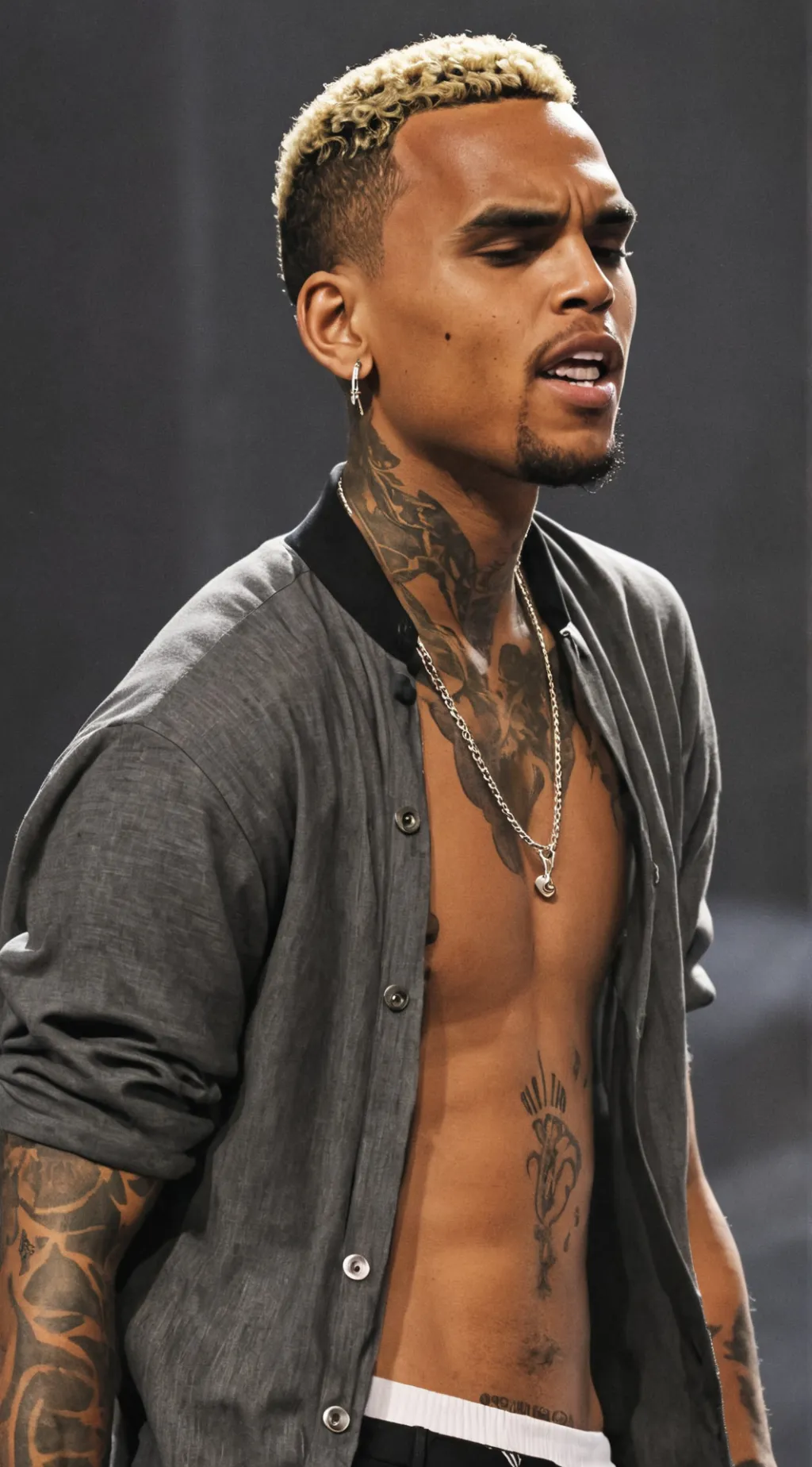 ai character: Chris brown  background