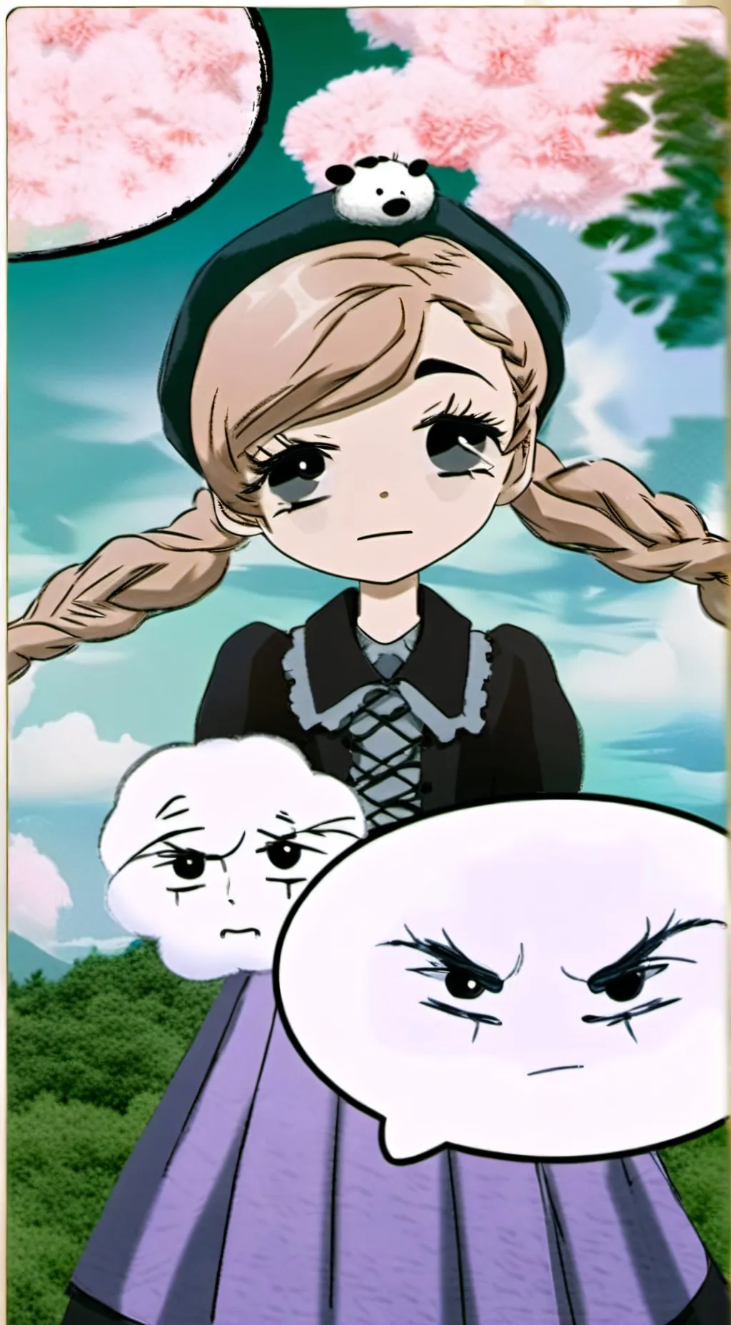 ai character: Wensday Addams background