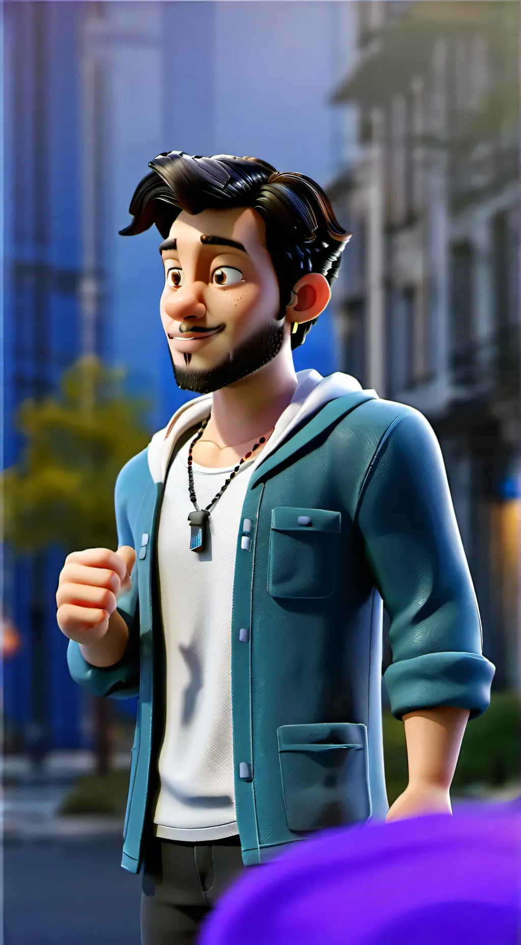 ai character: college Life background