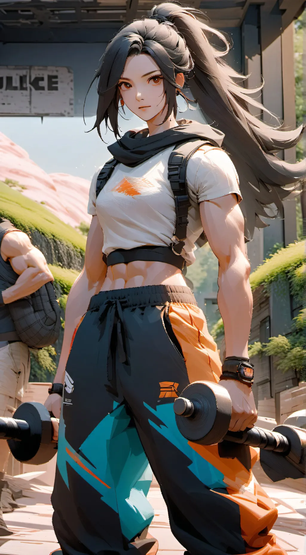 ai character: Big sister  background