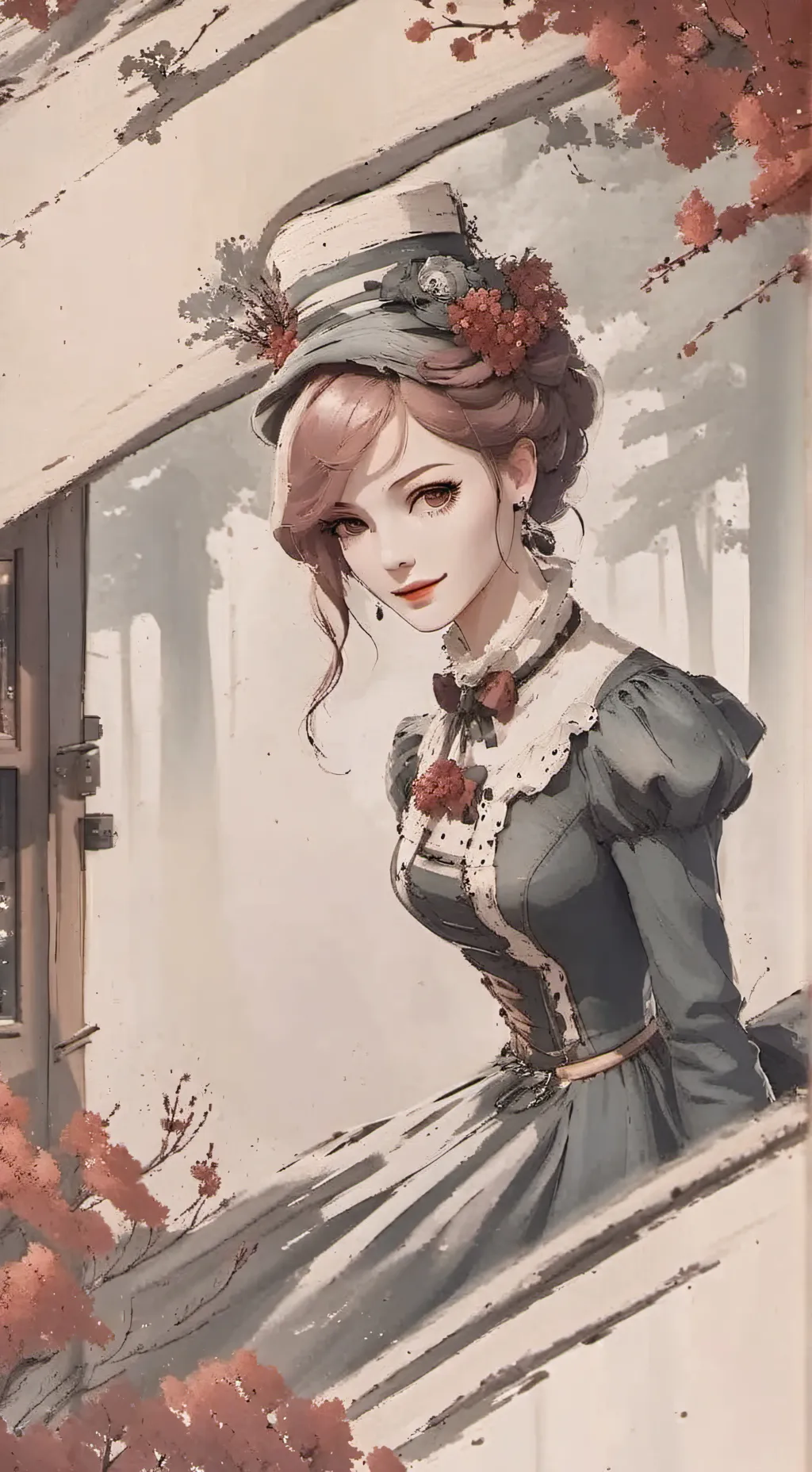 ai character: Mrs.afton background