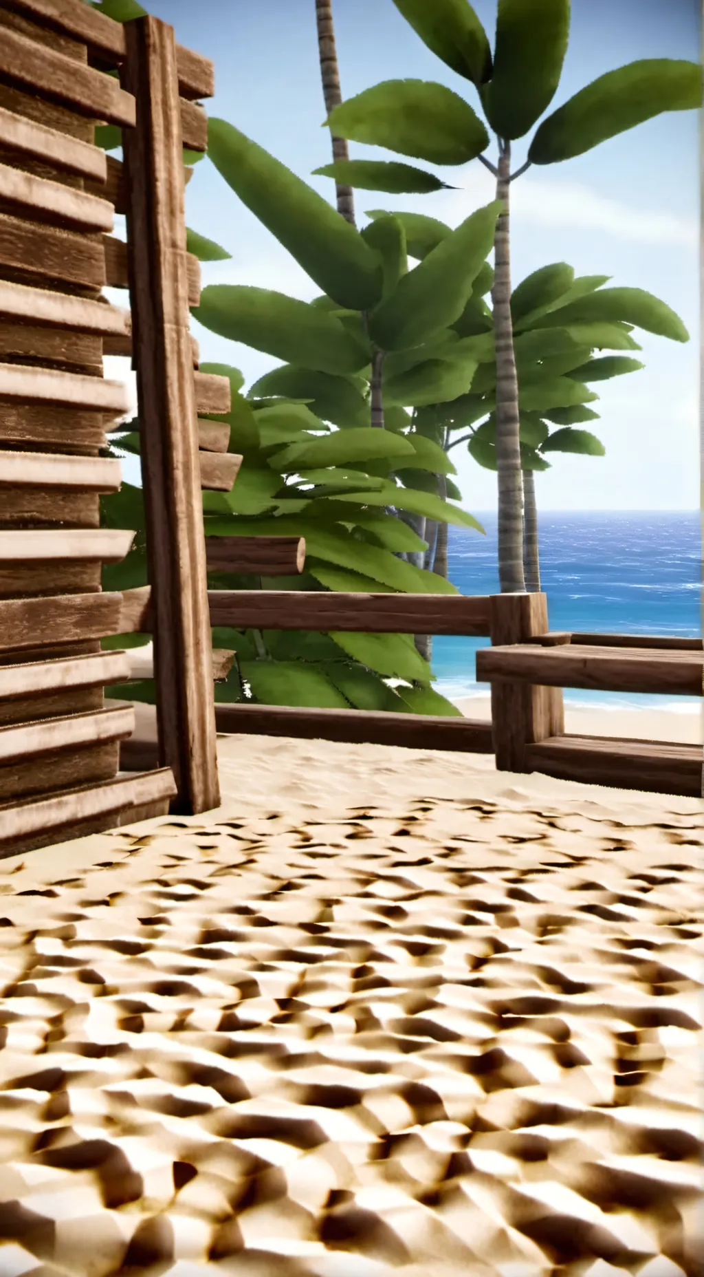 ai character: DW go to the beach background