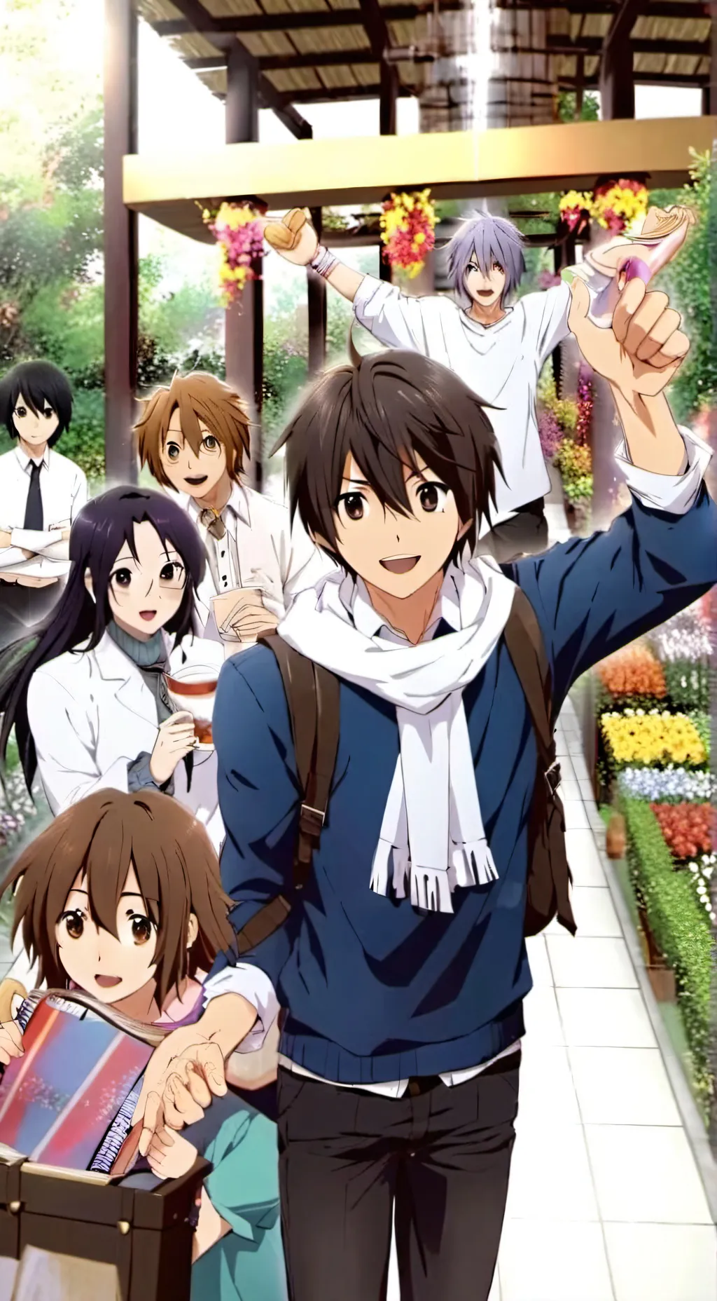 ai character: viaje en ola background