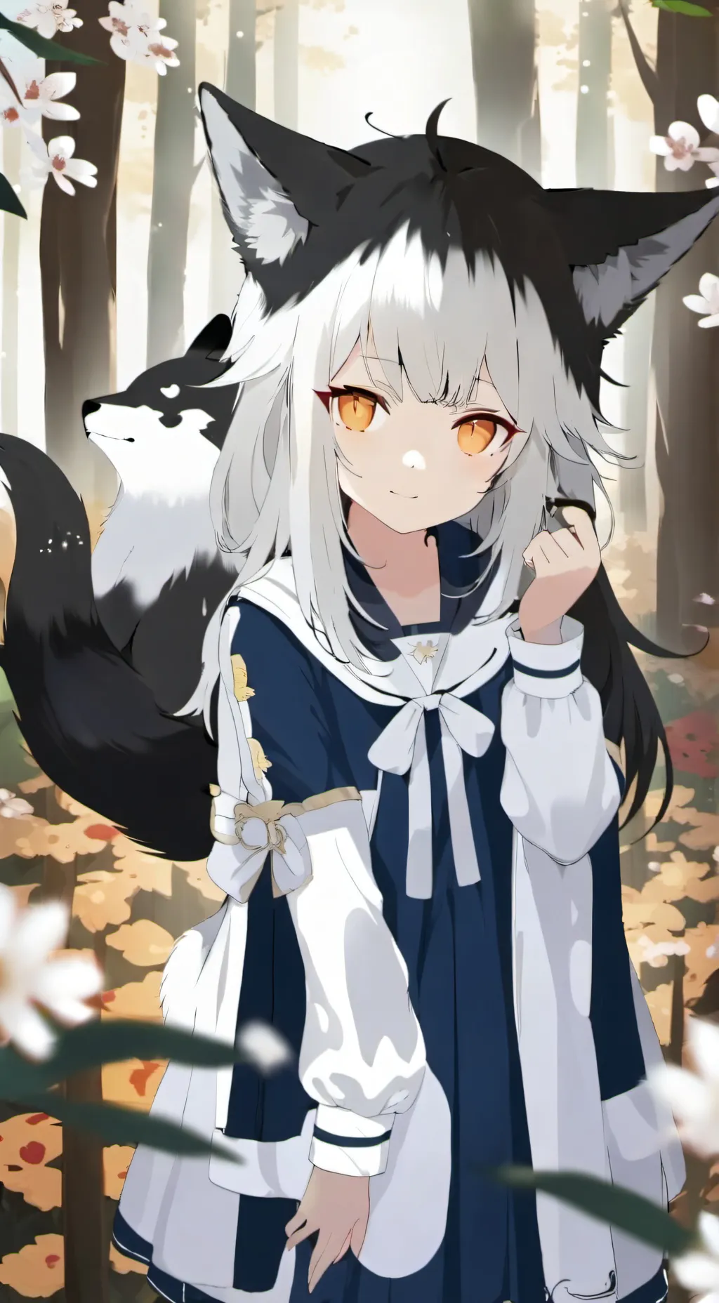 ai character: fox girl background
