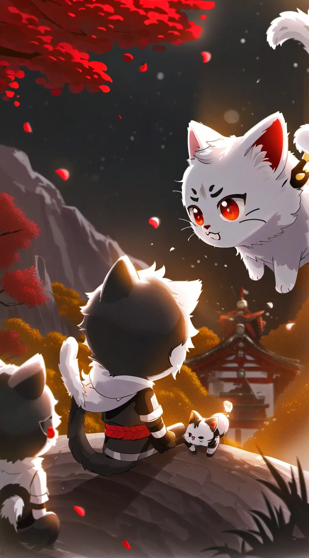 ai character: meets uwu cat background