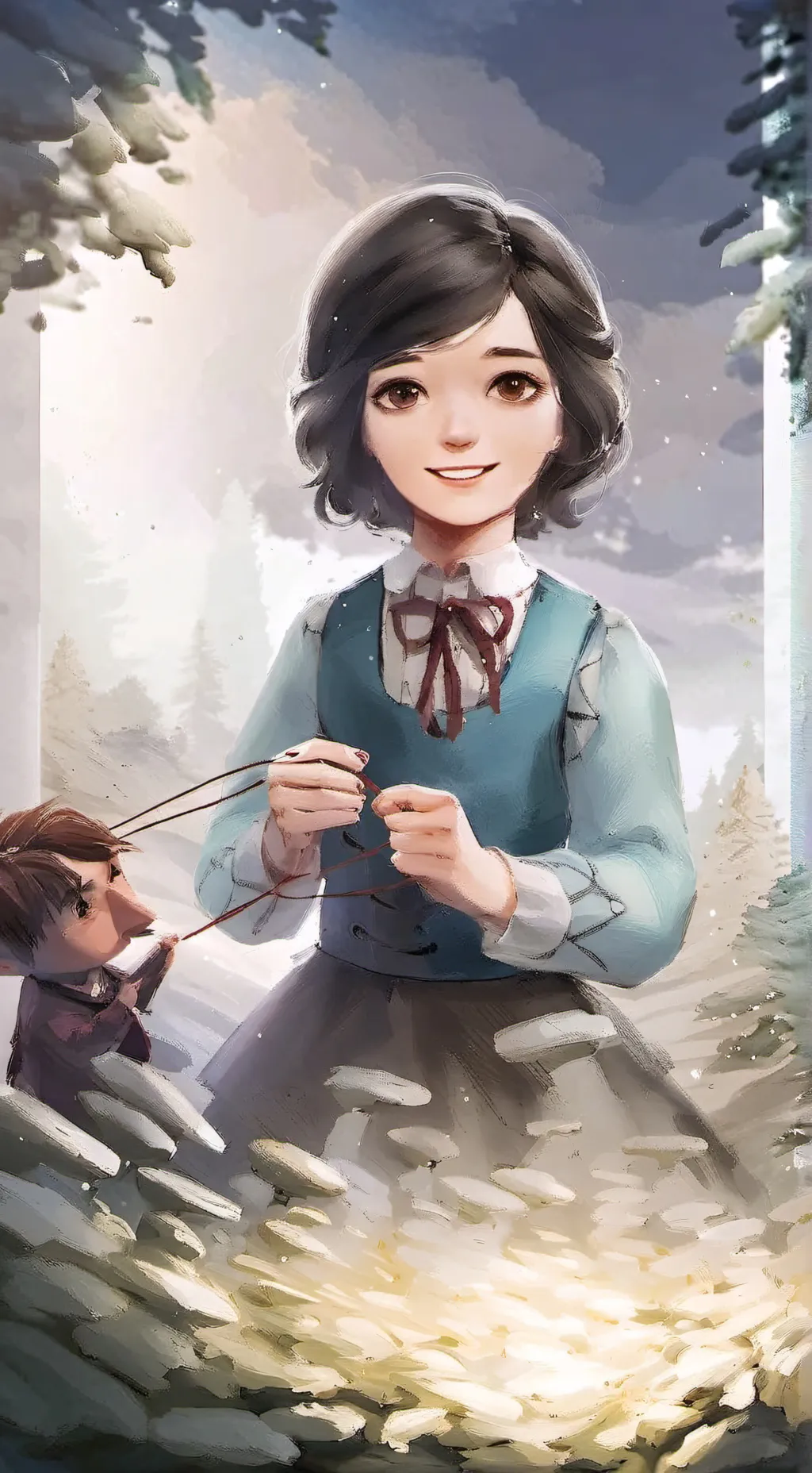 ai character: puppet boy meme🧸⚰  background