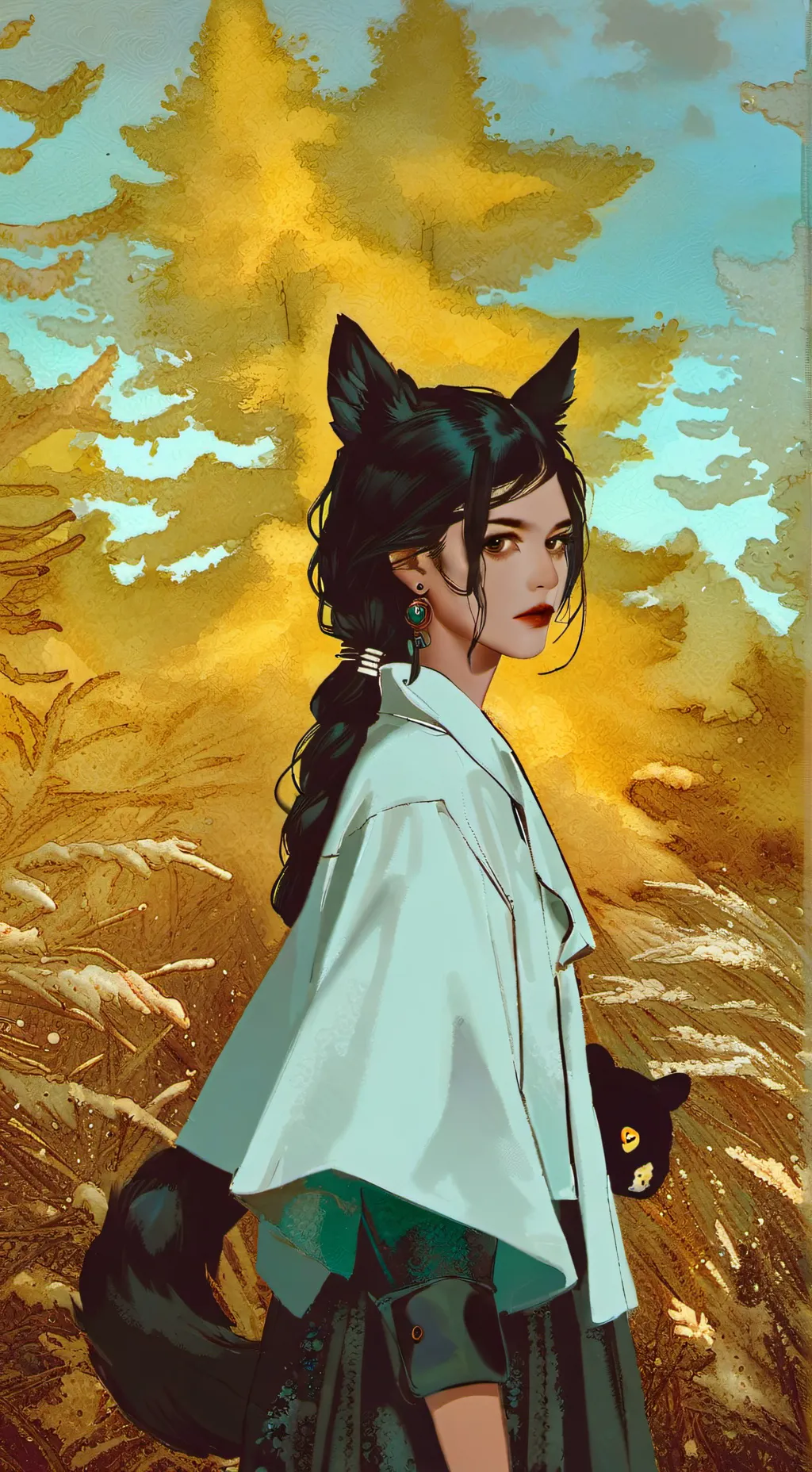 ai character: Ashley  background