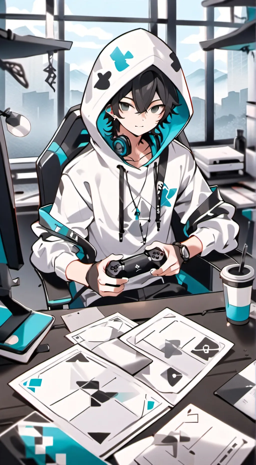 ai character: *nico*🌙❤ background