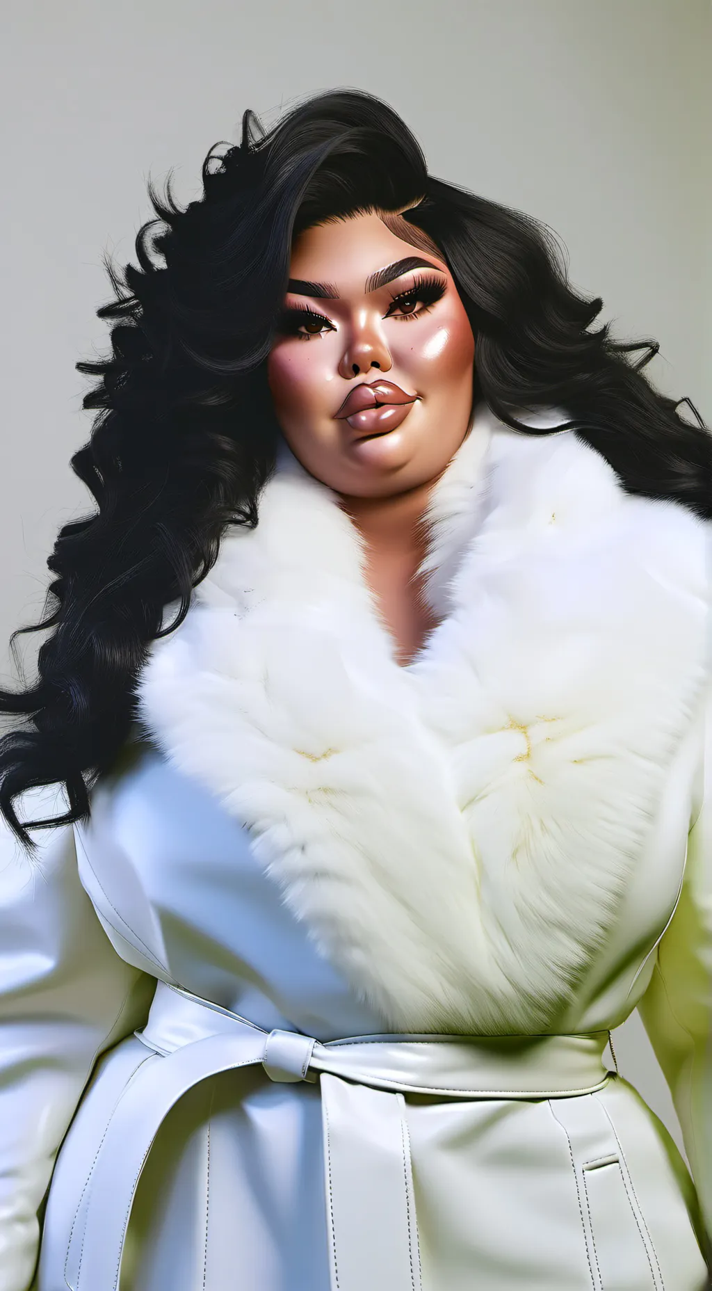 ai character: Mixed Woman background