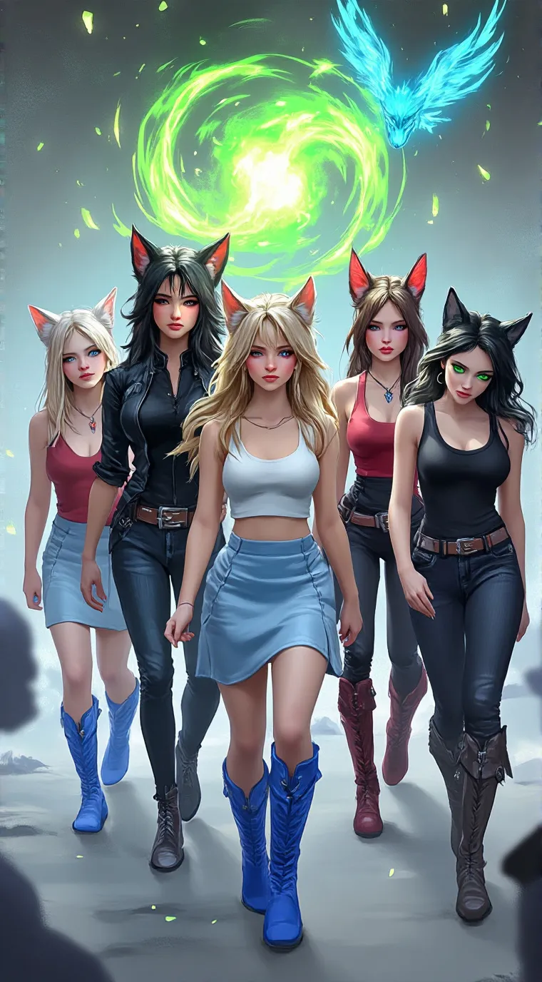 ai character: The 5 shades background