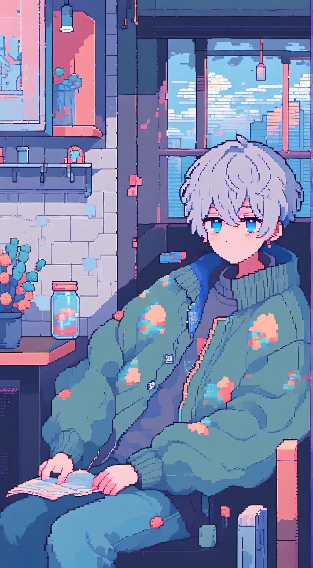 ai character: Sad Bakugo angt background