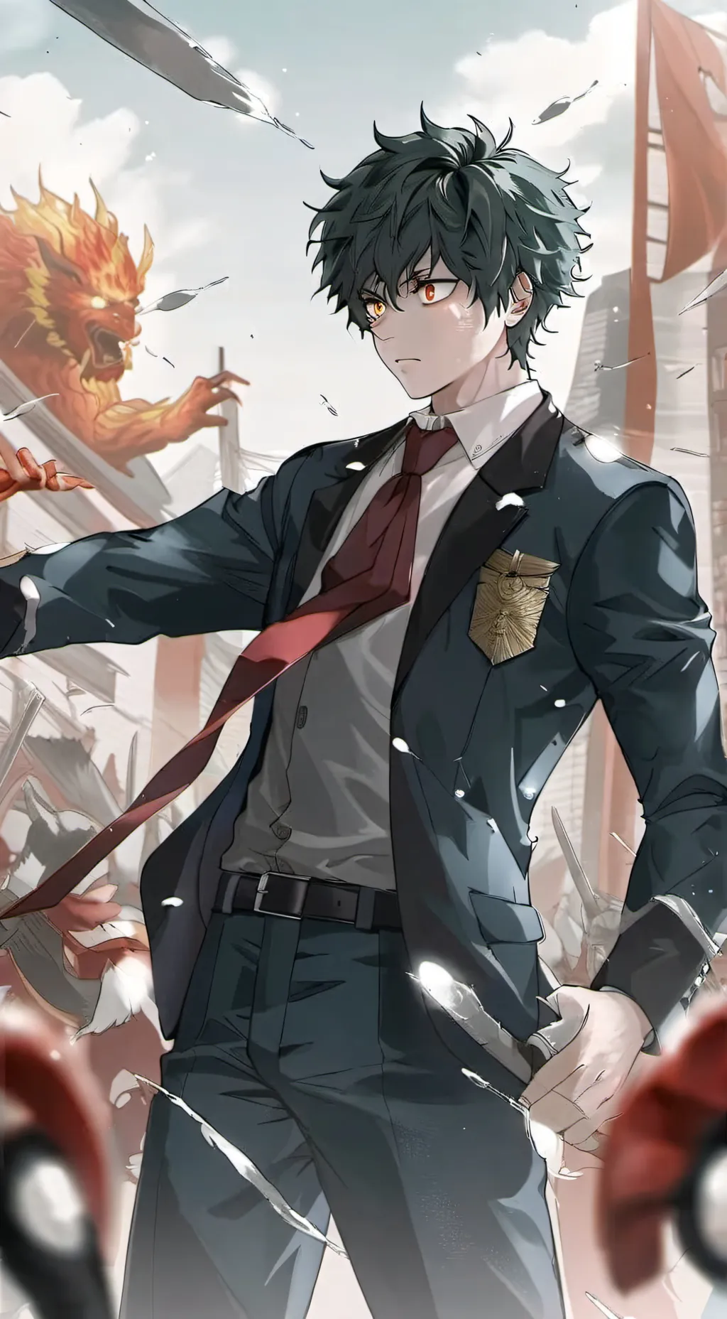 ai character: Mha fight(mission) background