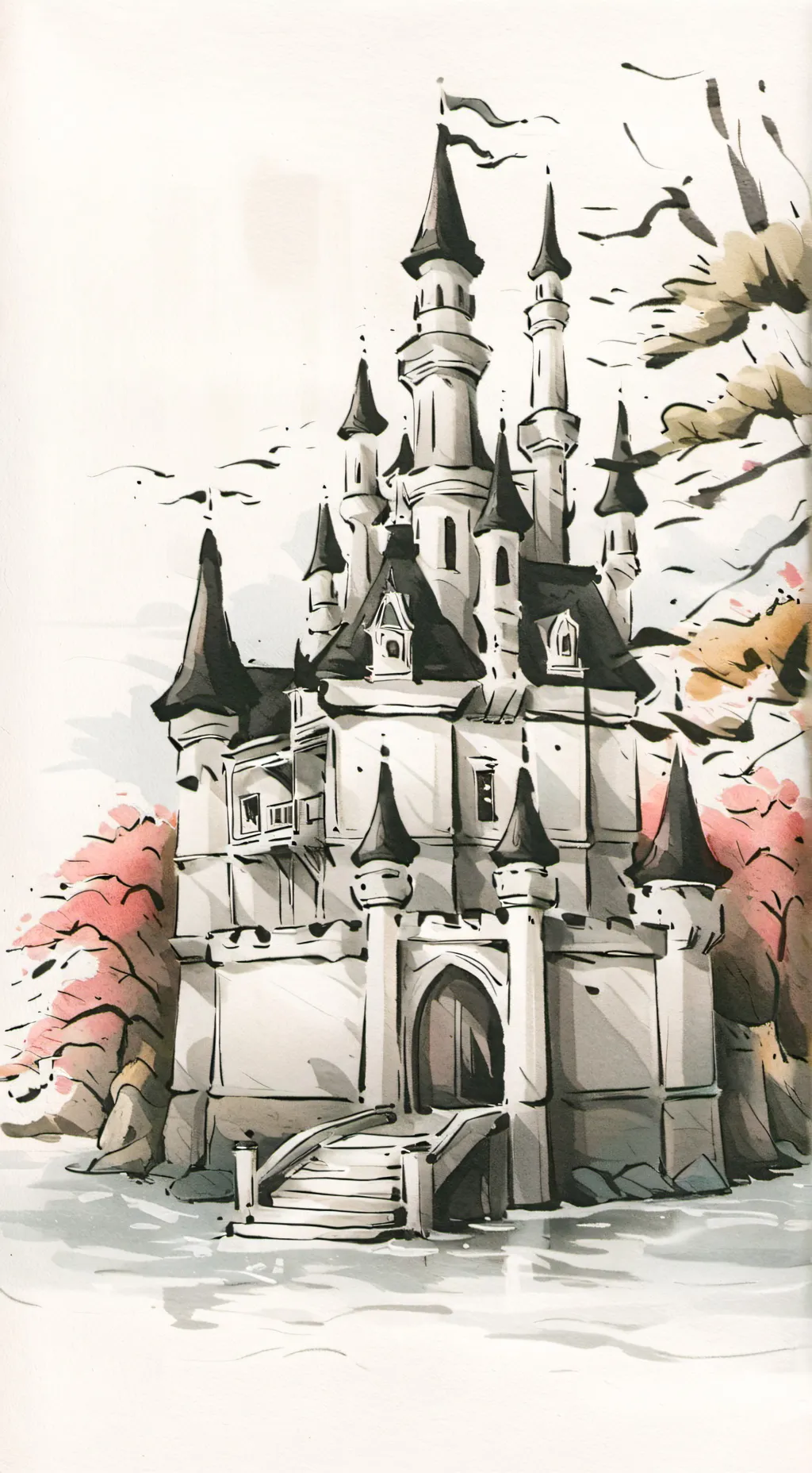 ai character: Hogwarts enchanted background