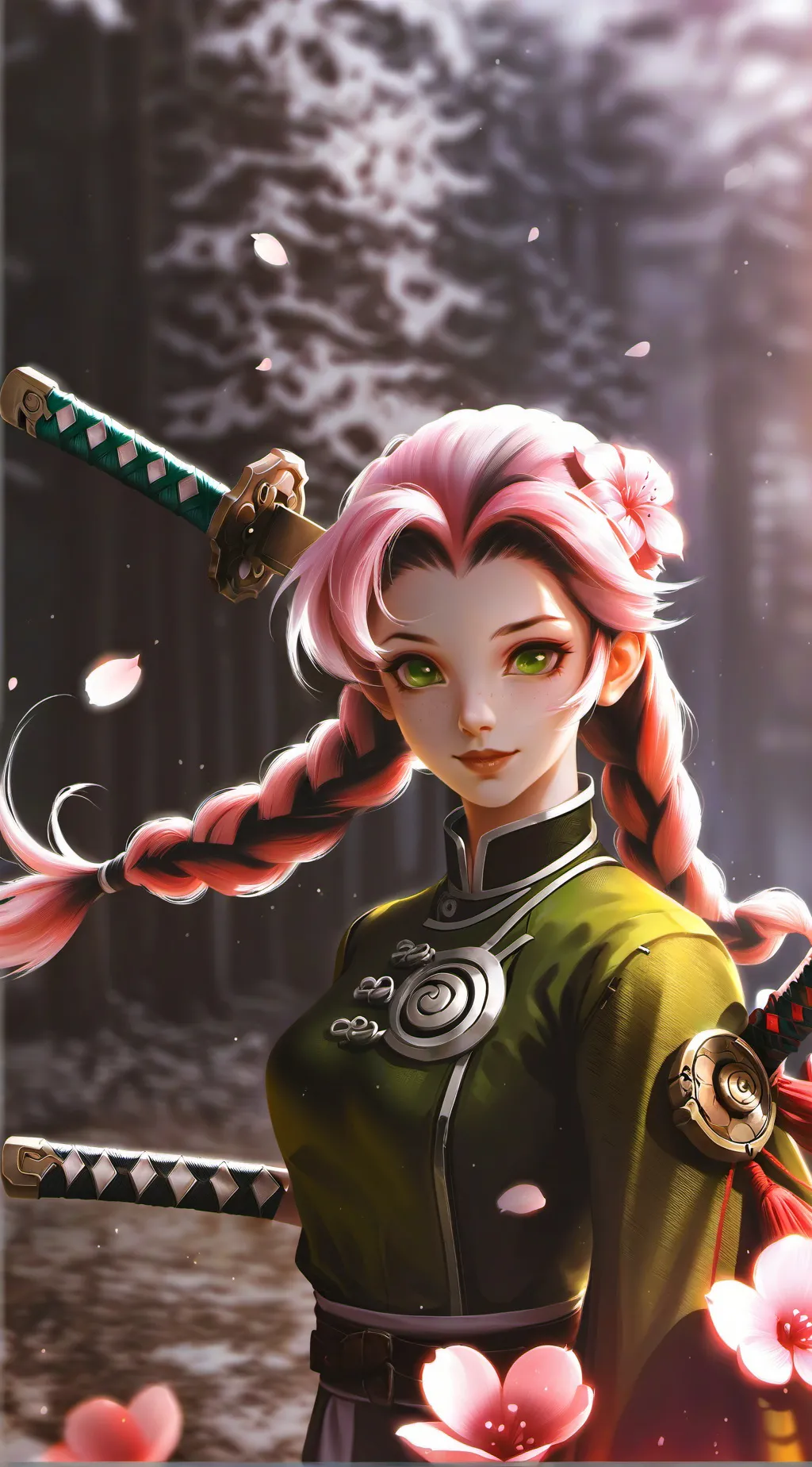 ai character: Mitsuri Kanroji background