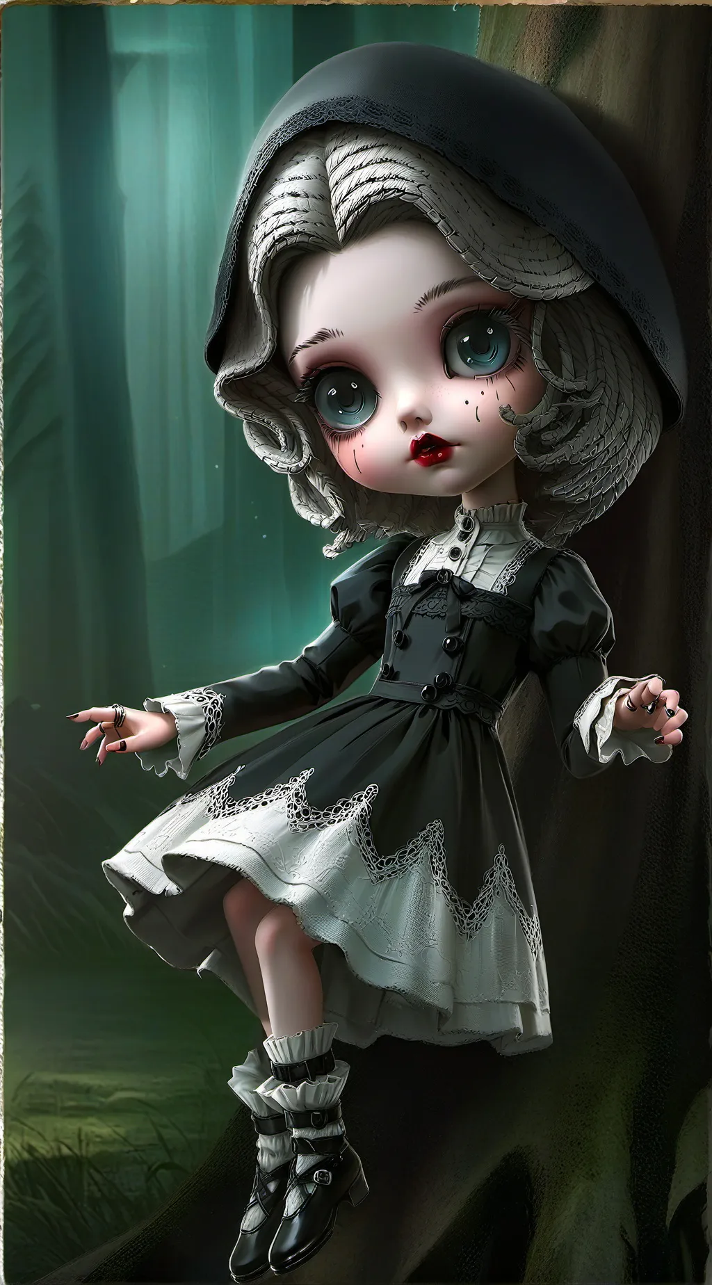 ai character: Doll Death ..... background