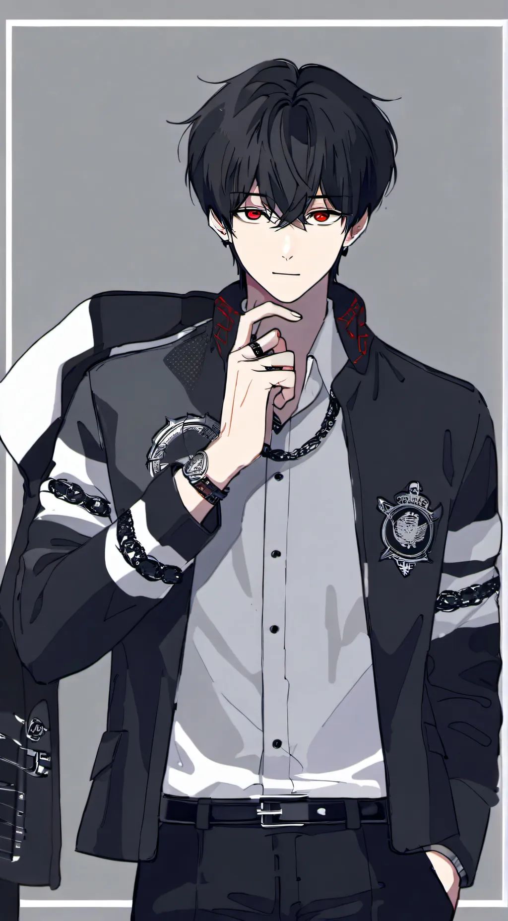 ai character: 🩶Miles🩶 background