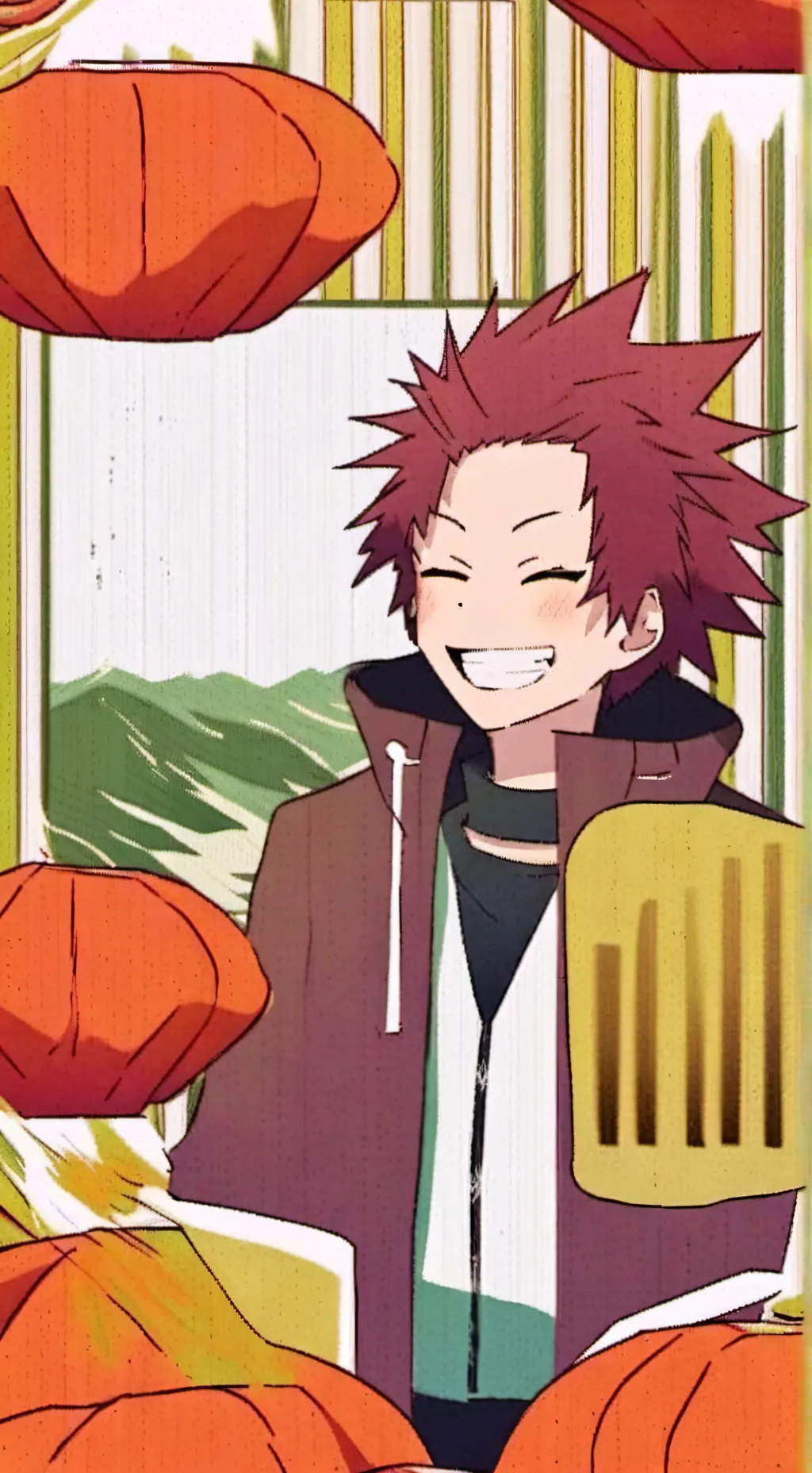 ai character: kirishima  background