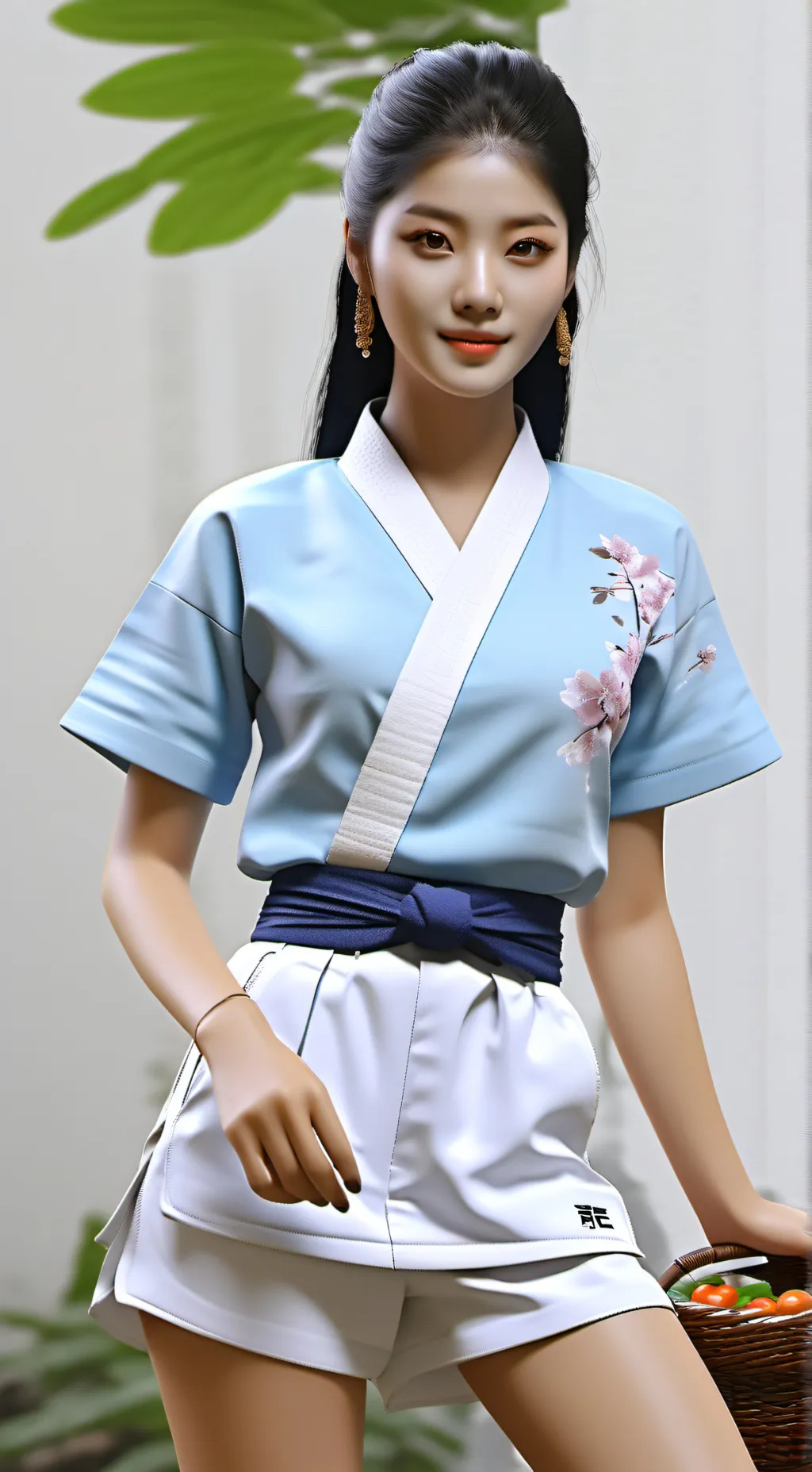 ai character: rose background