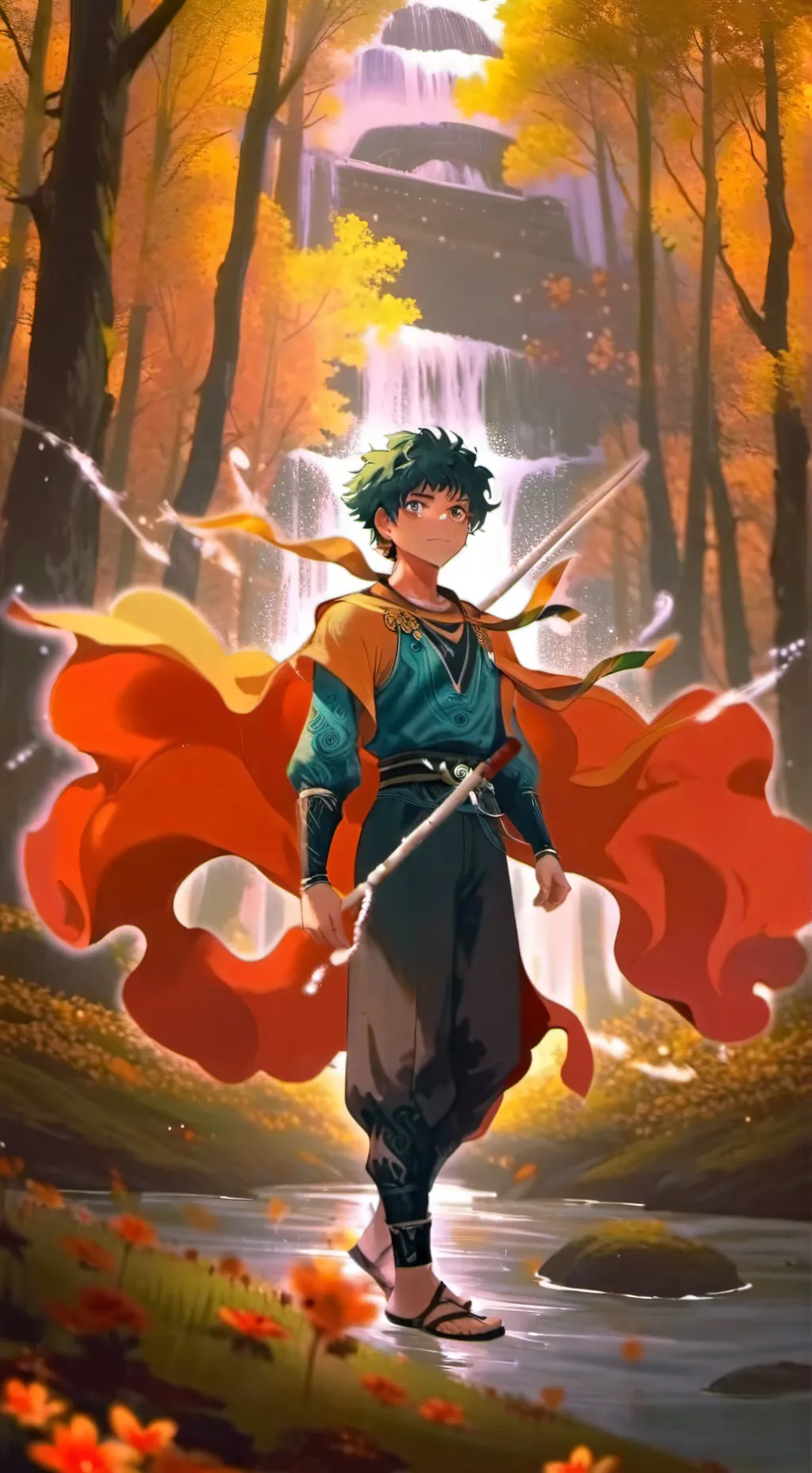 ai character: MHA amour💚🍀🥦 background