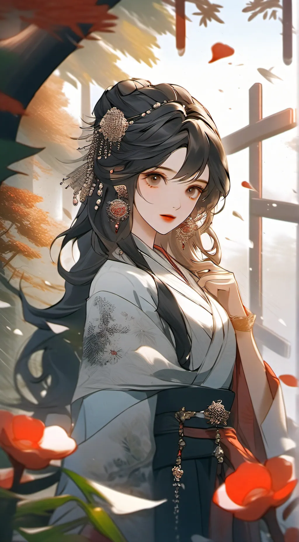 ai character: una niña en Kny background