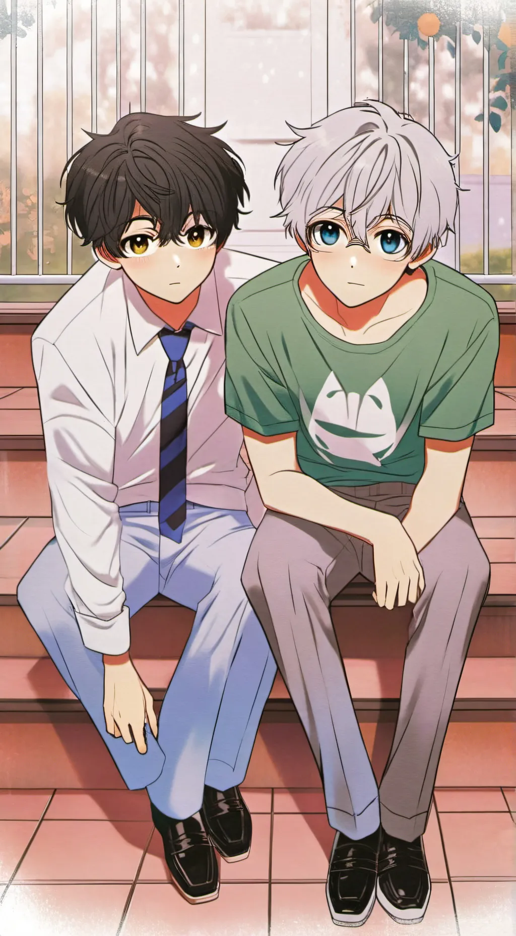 ai character: Kevin and max  background