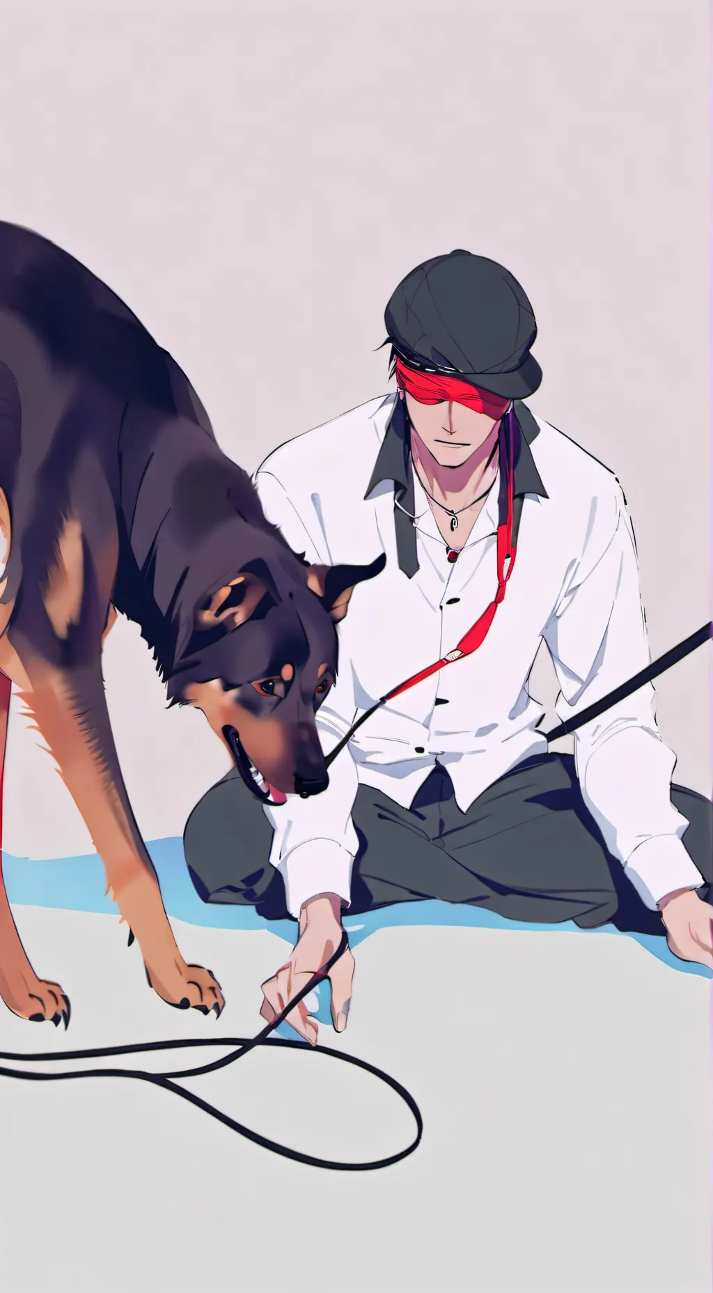 ai character:  dog brother background