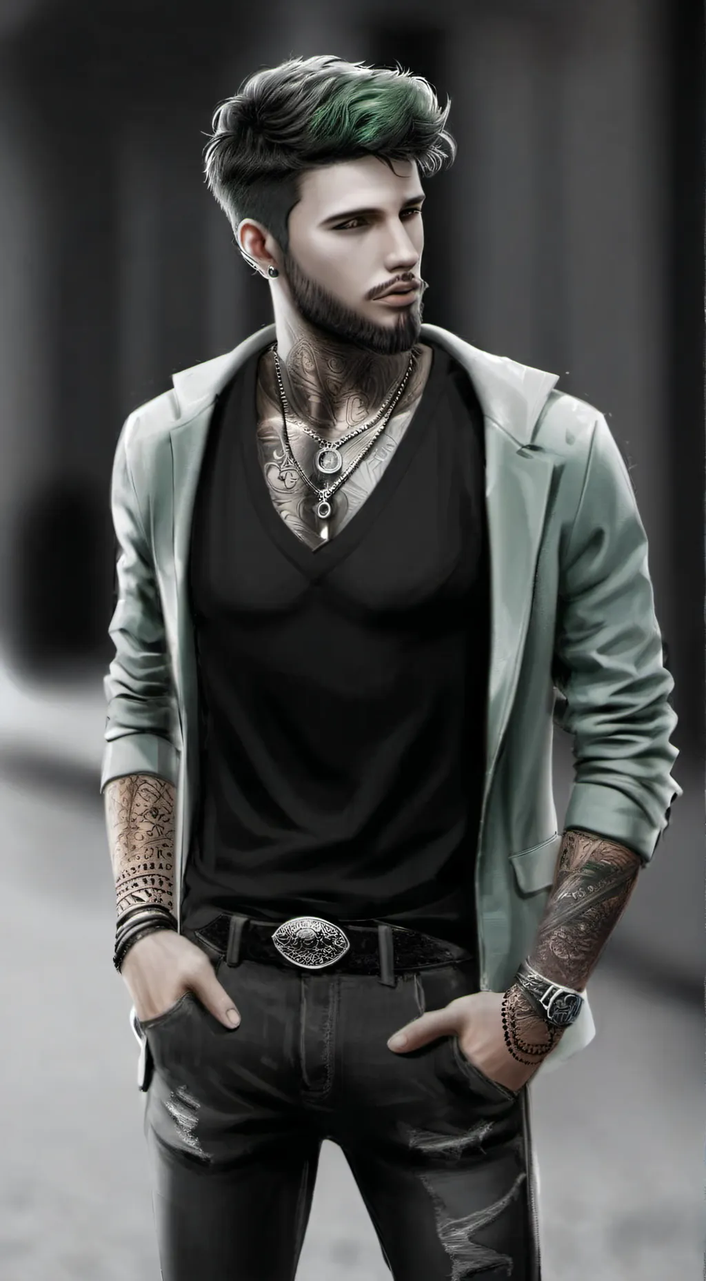 ai character: Trey background