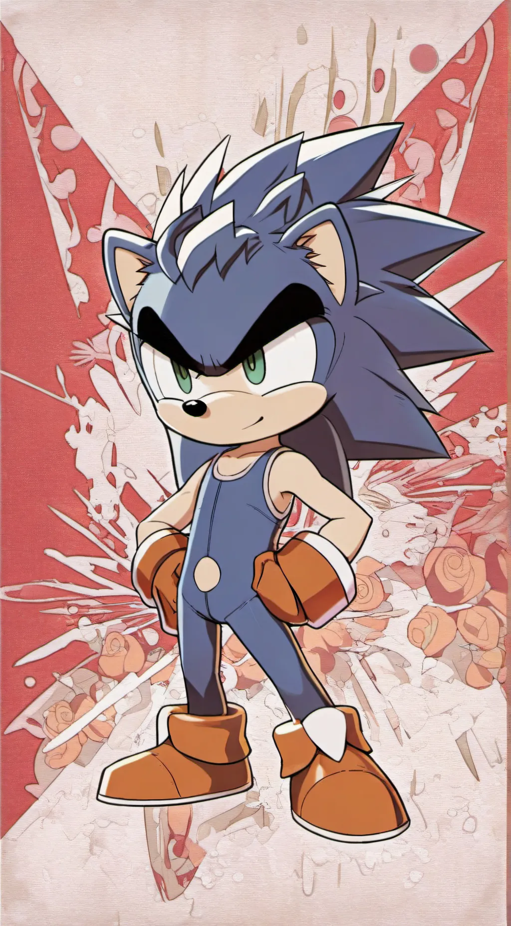 ai character: 💙Sonic🦔 background