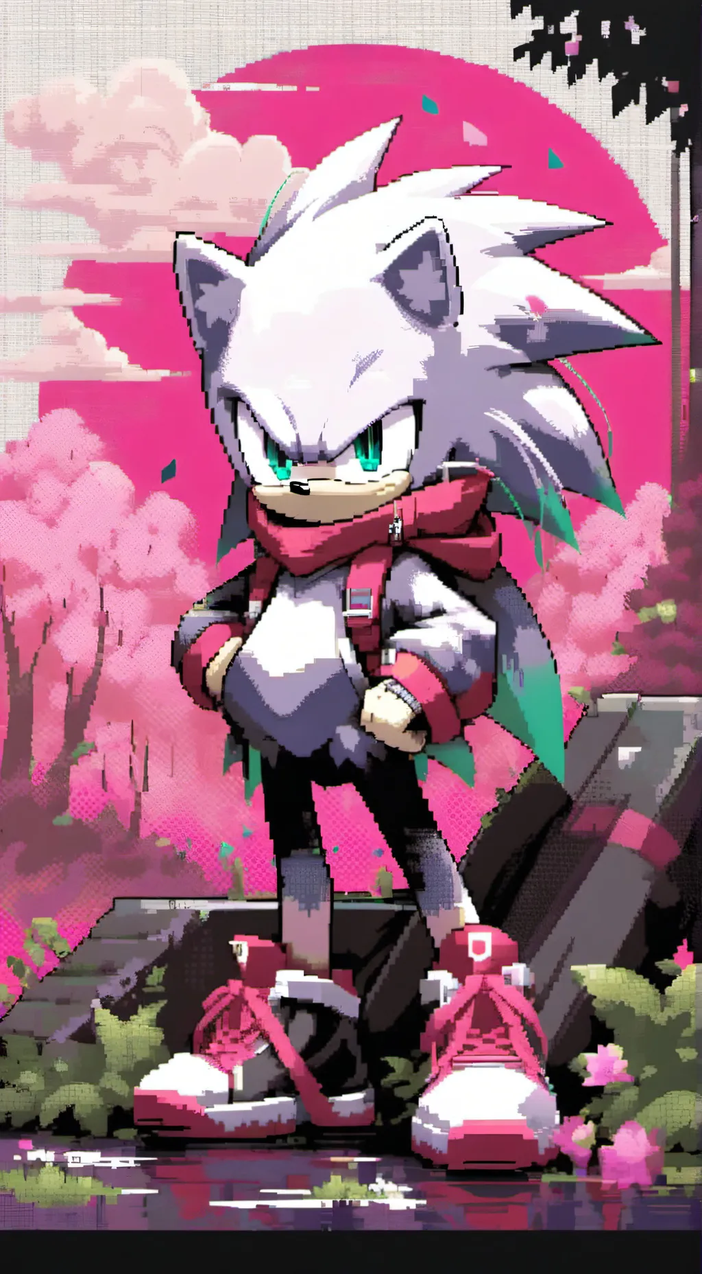 ai character: Sonic Road trip background