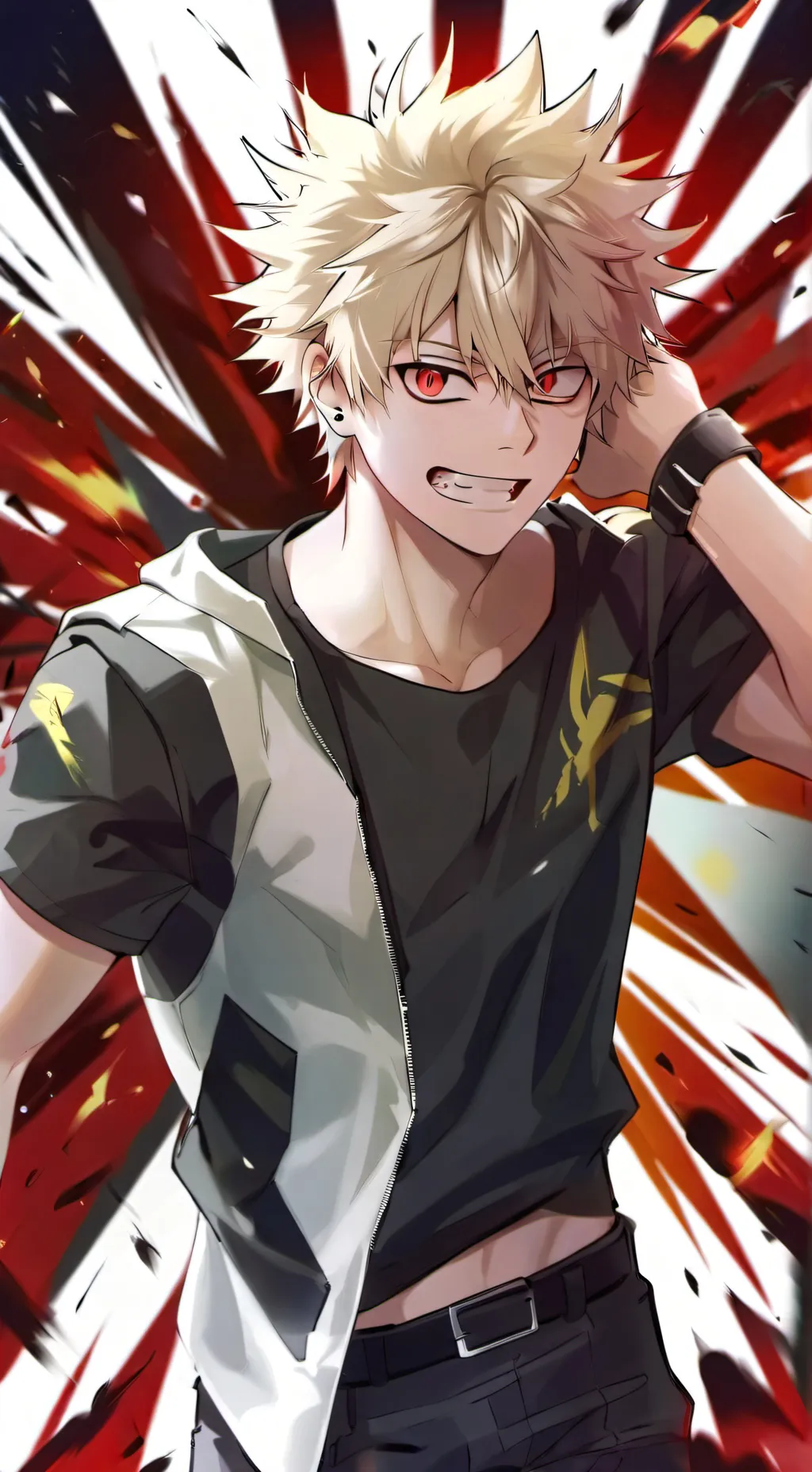 ai character: Katsuki Bakugo© background