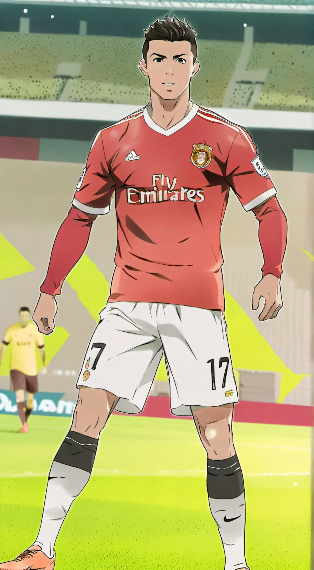 ai character: Cristiano Ronaldo  background