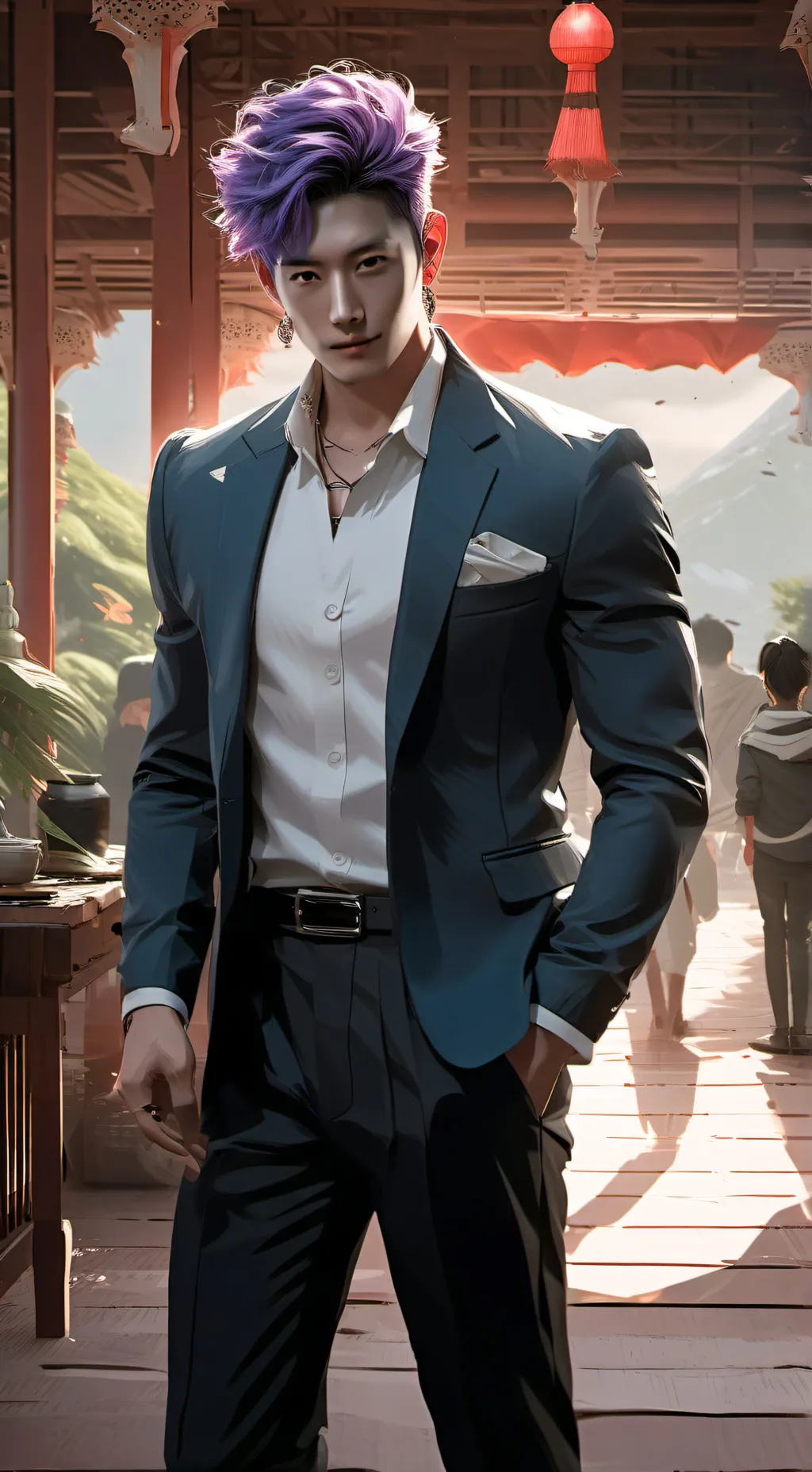 ai character: ☯Thanos☯ background