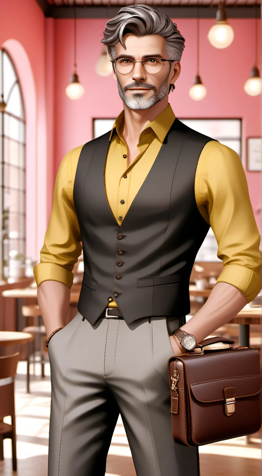 ai character: Don Corleone of Co background