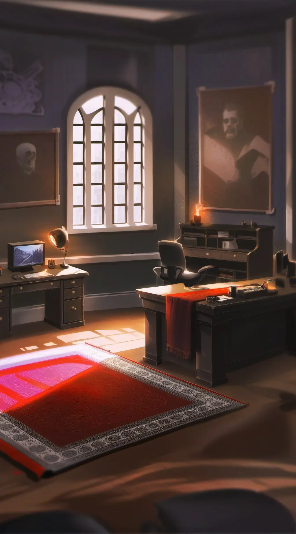 ai character: creepy men background