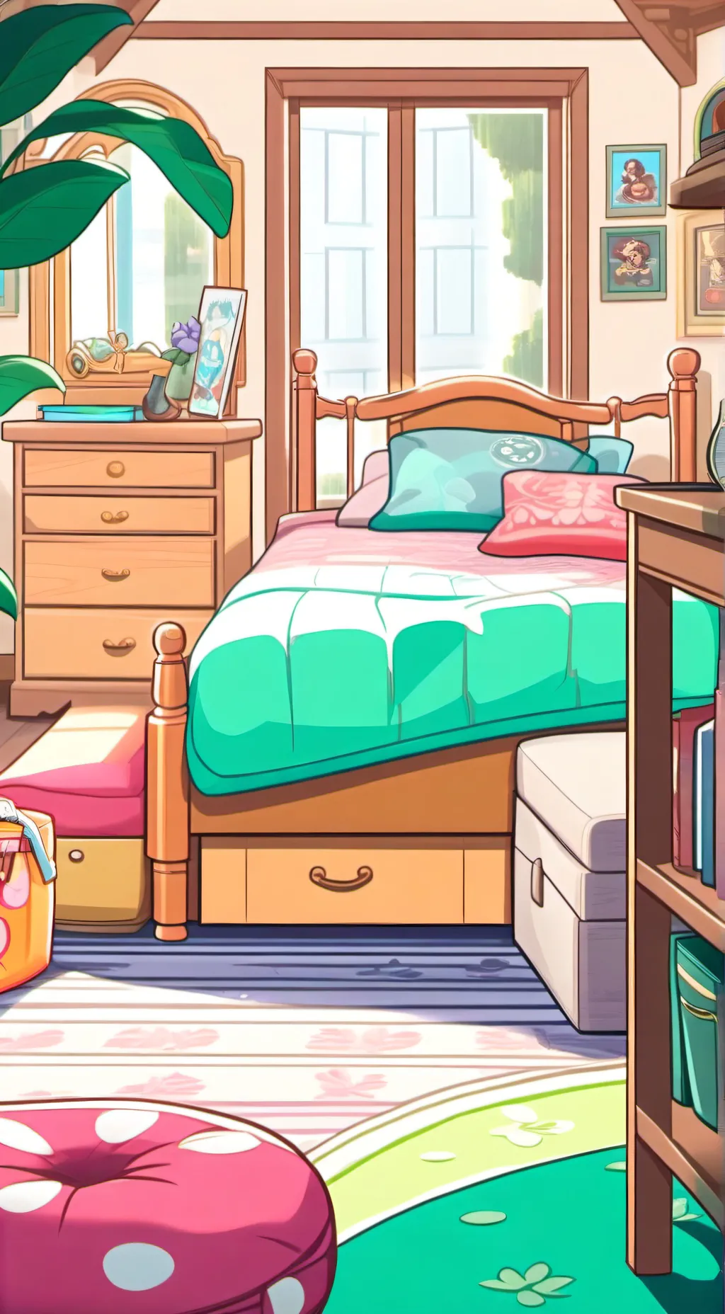 ai character: Sc+Fc sleepover  background