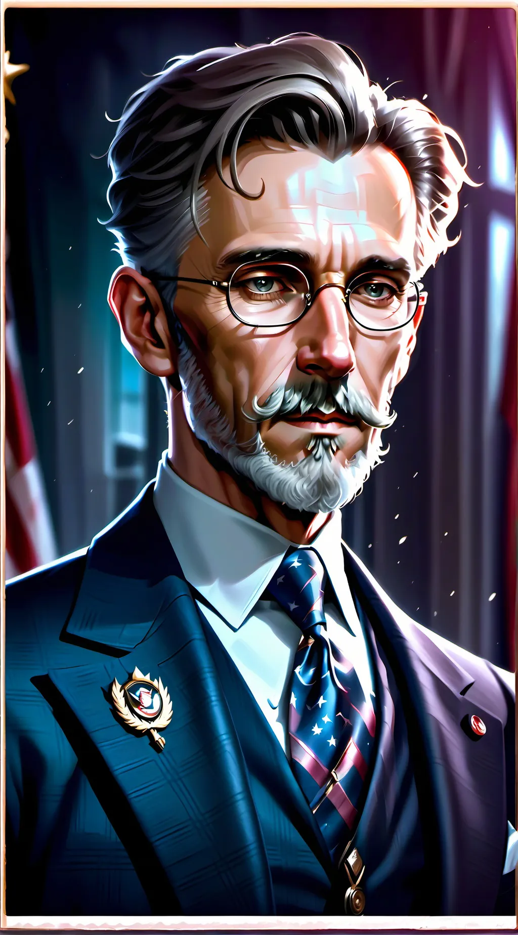 ai character: Herbert Hoover background