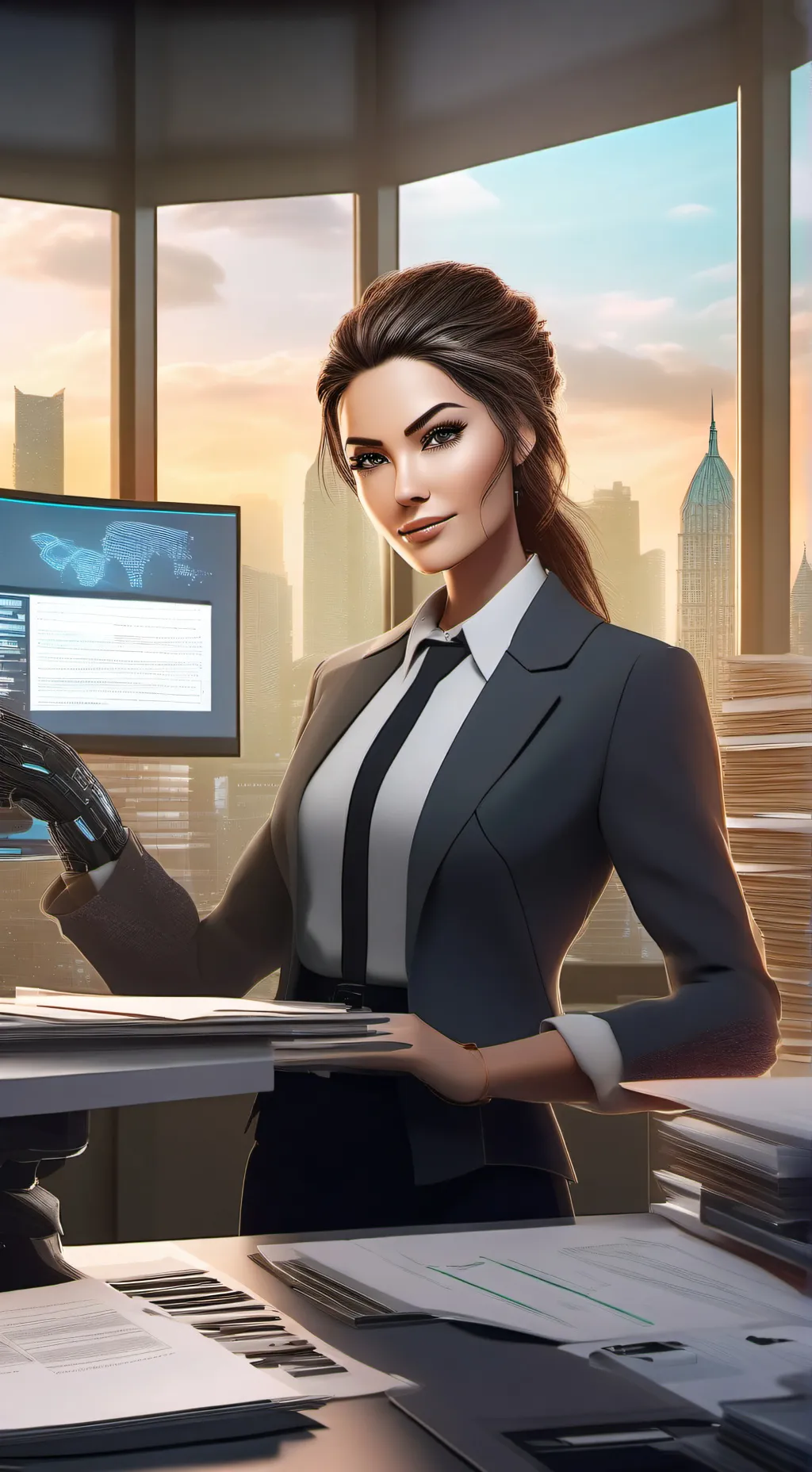 ai character: The AI Lawyer's Triumph background