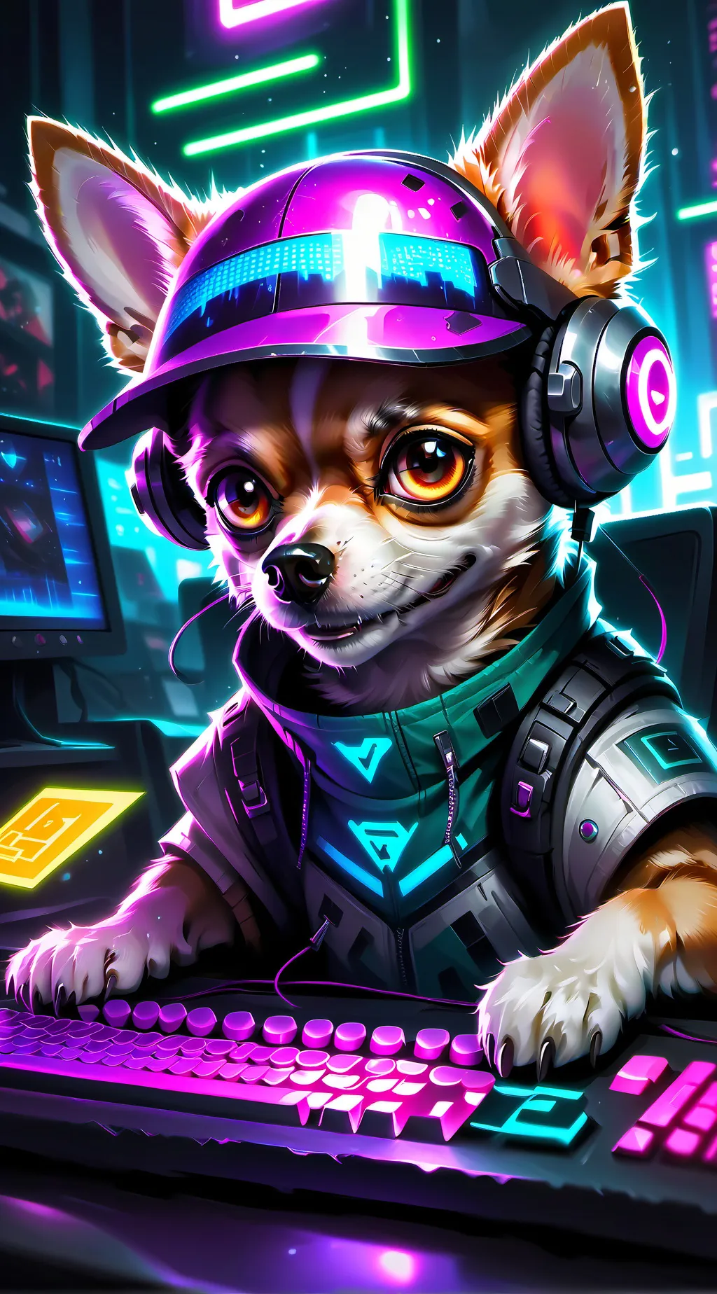 ai character: Pixel background