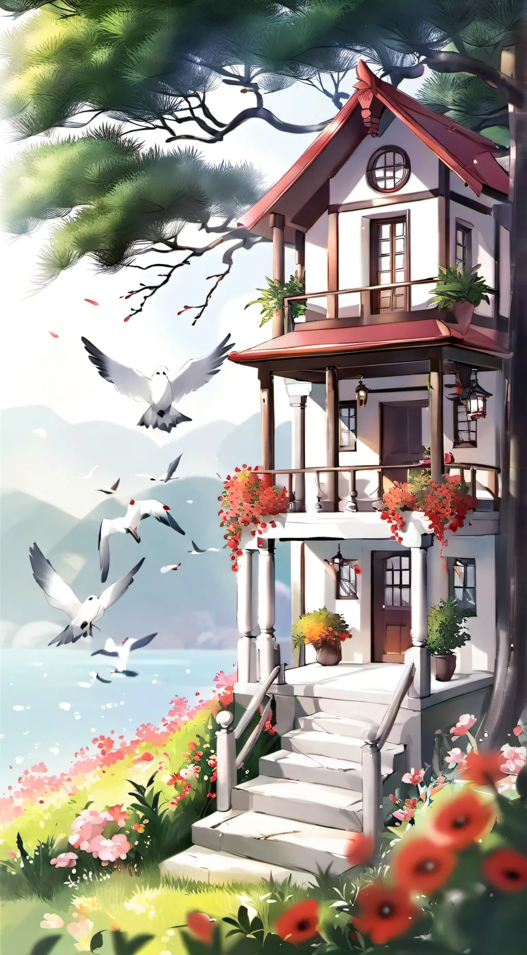 ai character: Smiling critters background