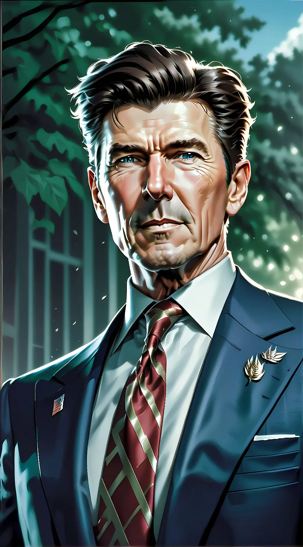 ai character: Ronald Reagan background