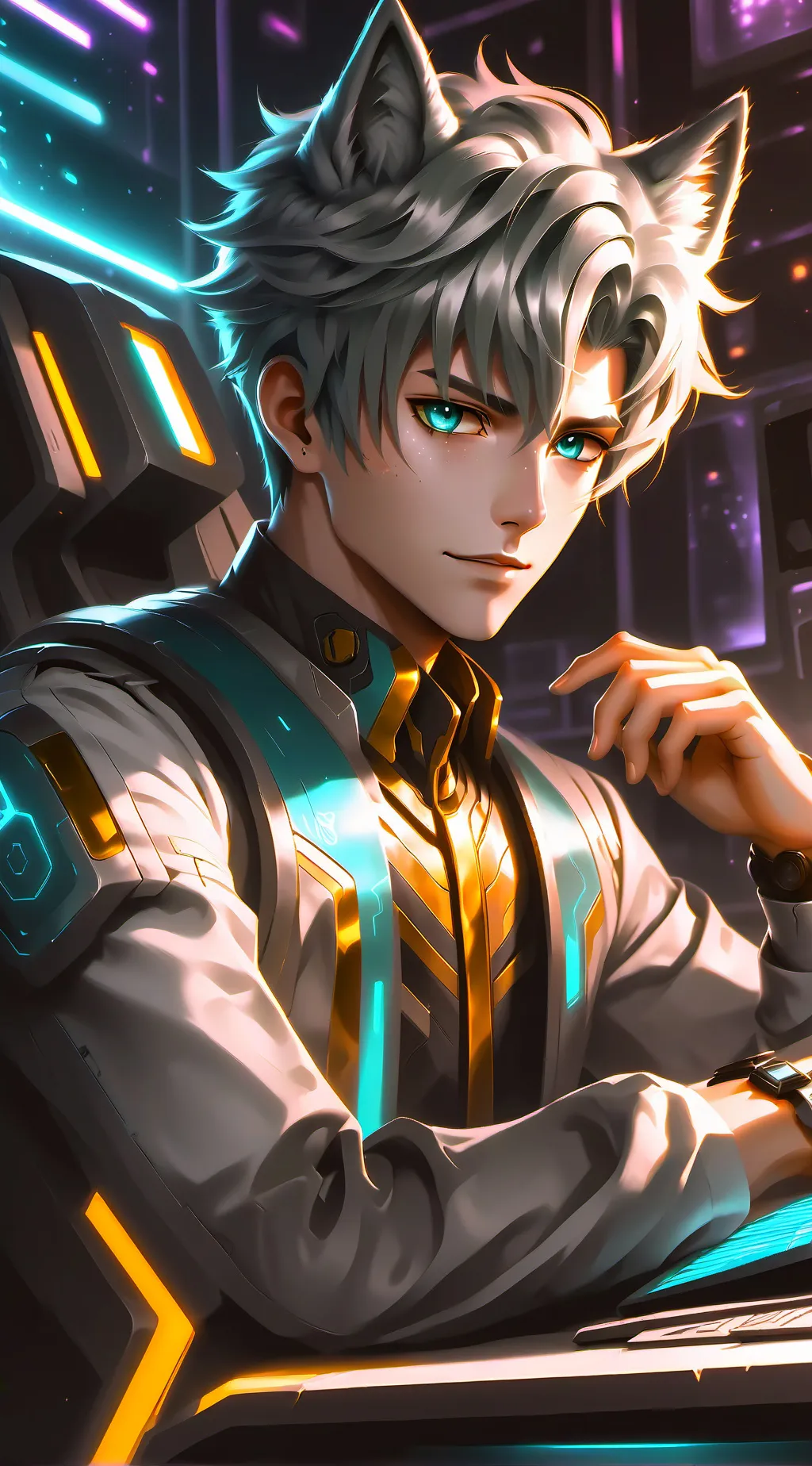ai character: Cybernetic ME background