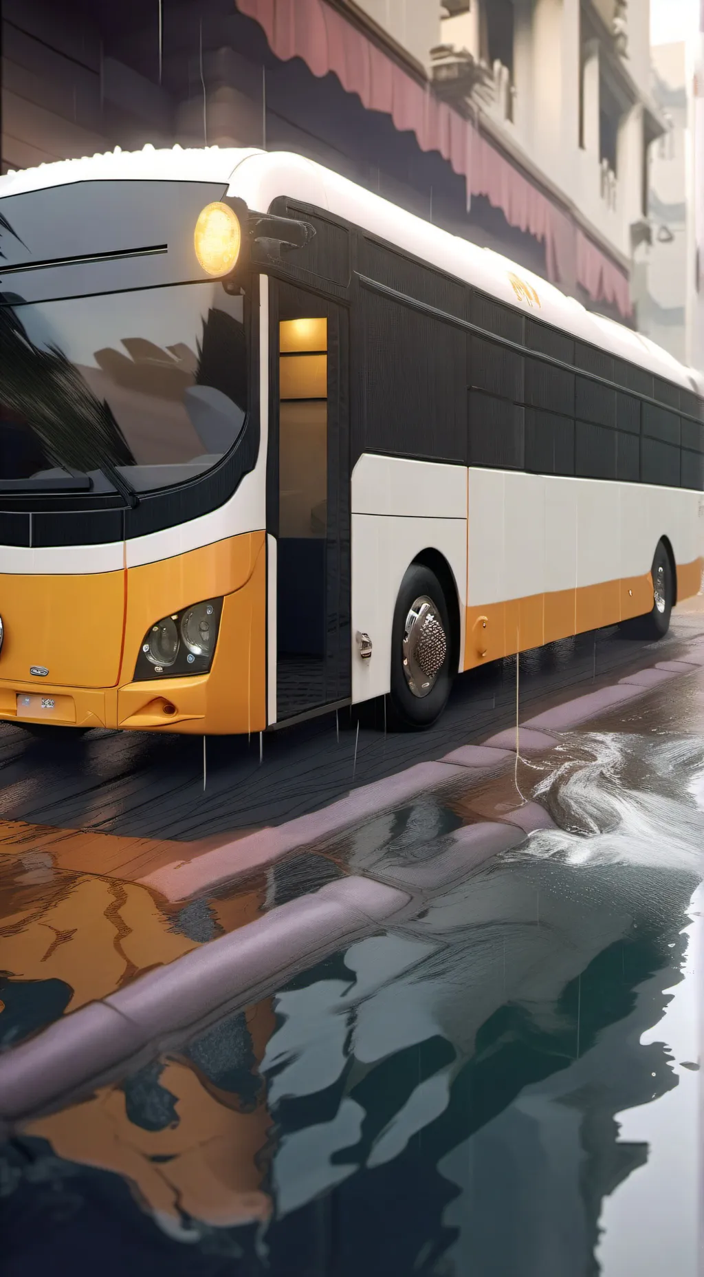 ai character: Bus trip background